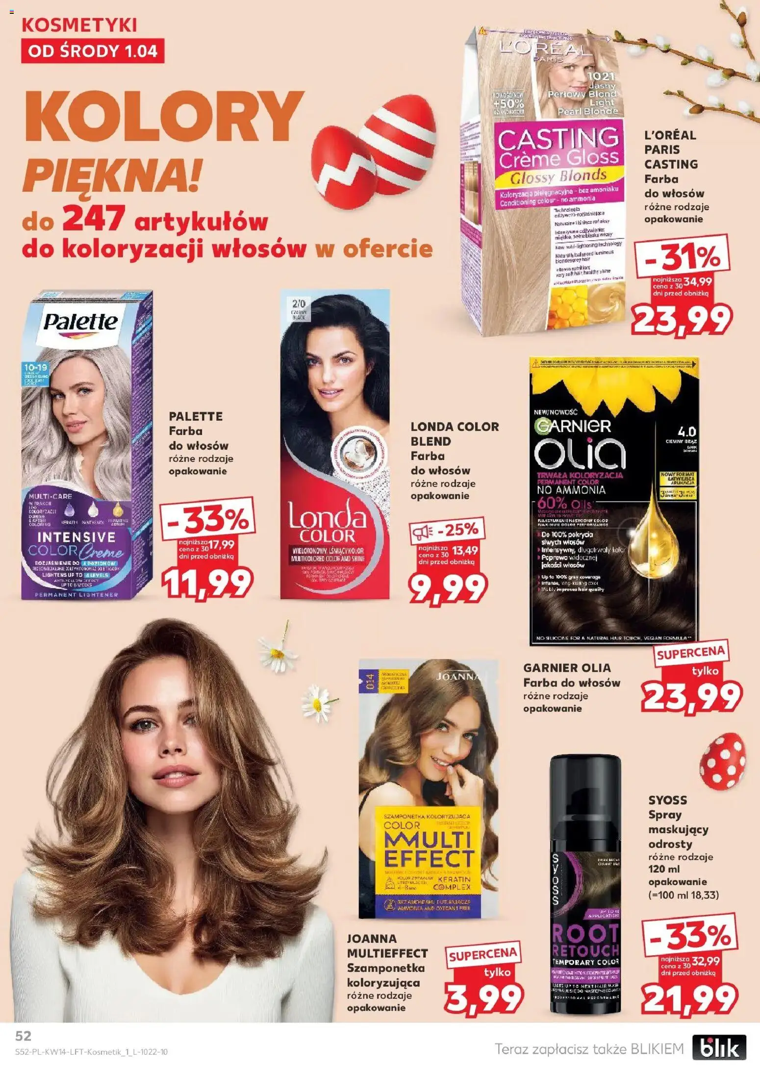Kaufland gazetka od 01.04.2026 | Strona: 52 | Produkty: Farba do włosów, Kosmetyki
