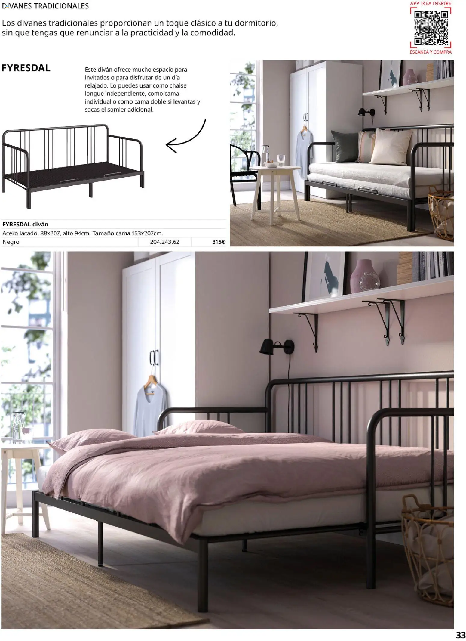 Catálogo IKEA Muebles para el dormitorio │ válido desde el 01.02.2026 | Página: 33 | Productos: Somier, Cama