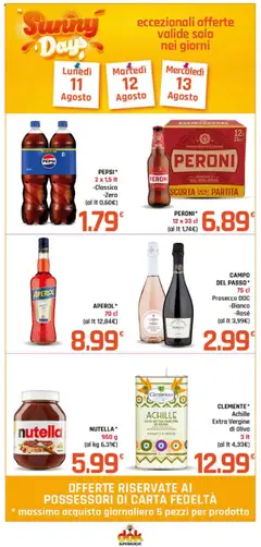 Volantino DOK del 08.08.2025 | Pagina: 12 | Prodotti: Prosecco, Olio, Olio extra vergine, Pepsi