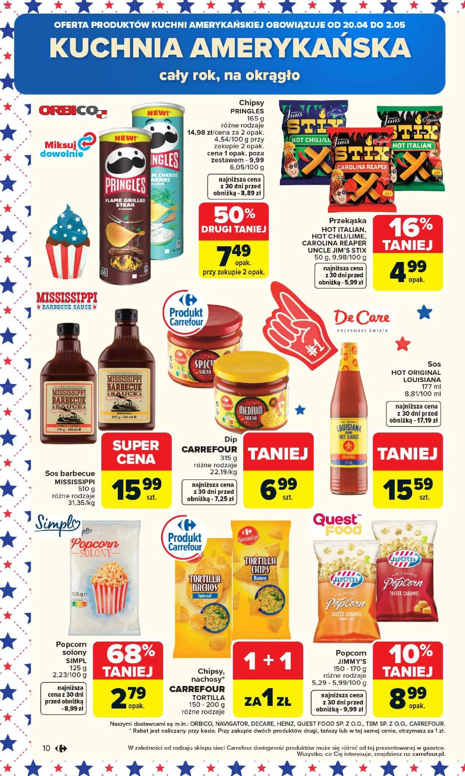 Carrefour gazetka od 20.04.2026 | Strona: 12 | Produkty: Chipsy, Nachos, Tortilla, Pringles
