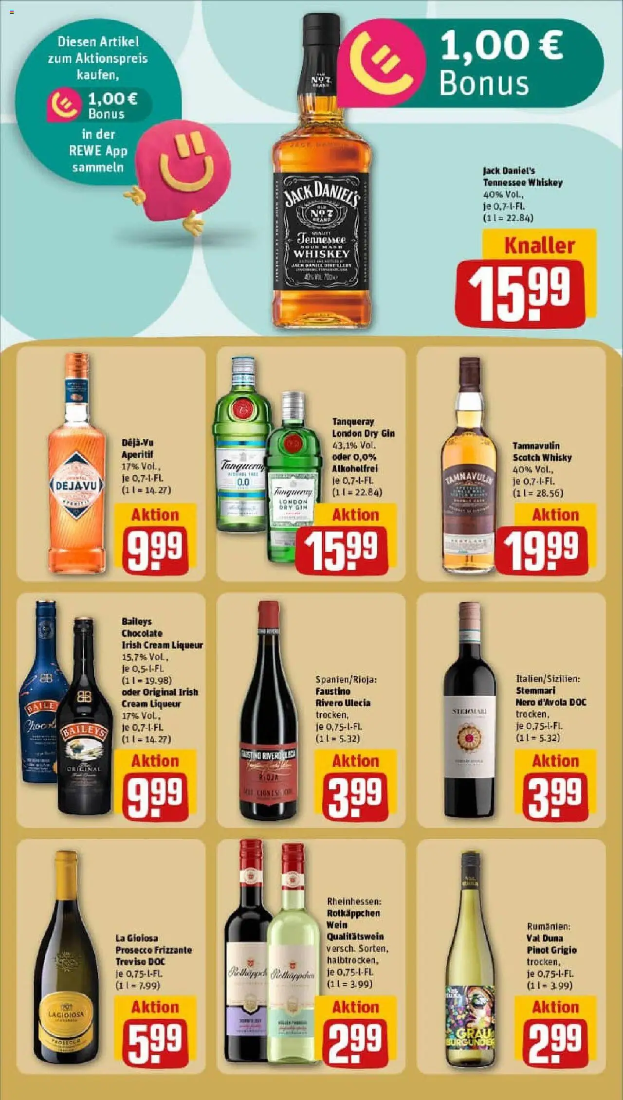 Rewe prospekt Rheinberg	 – gültig ab 21.09.2025 | Seite: 22 | Produkte: Whisky, Jack Daniel's, Prosecco, Gin