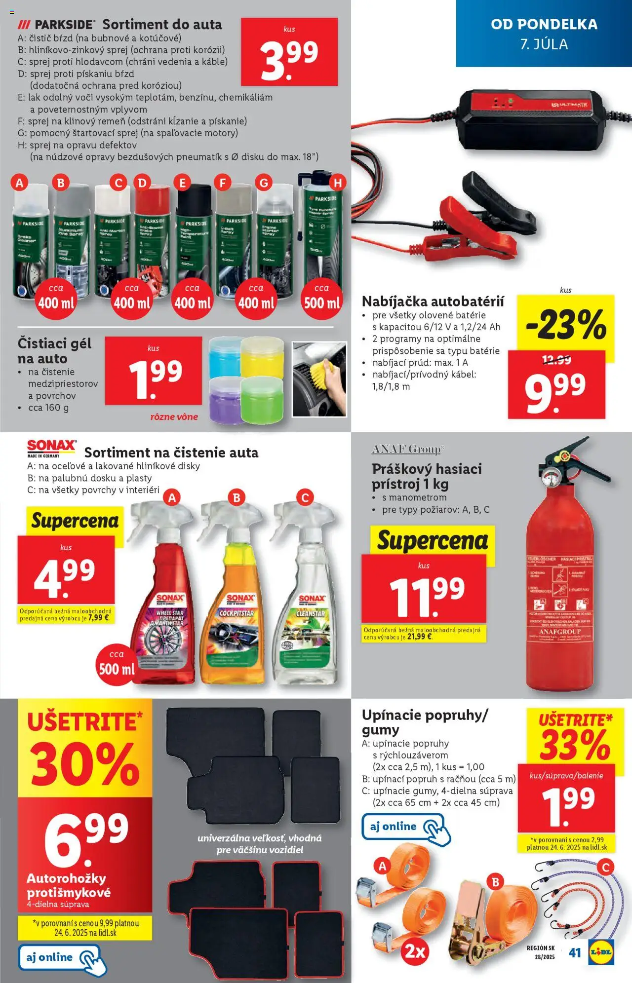 Lidl leták │ platný od 07.07.2025 | Strana: 45 | Produkty: Nabíjačka, Parkside, Kábel