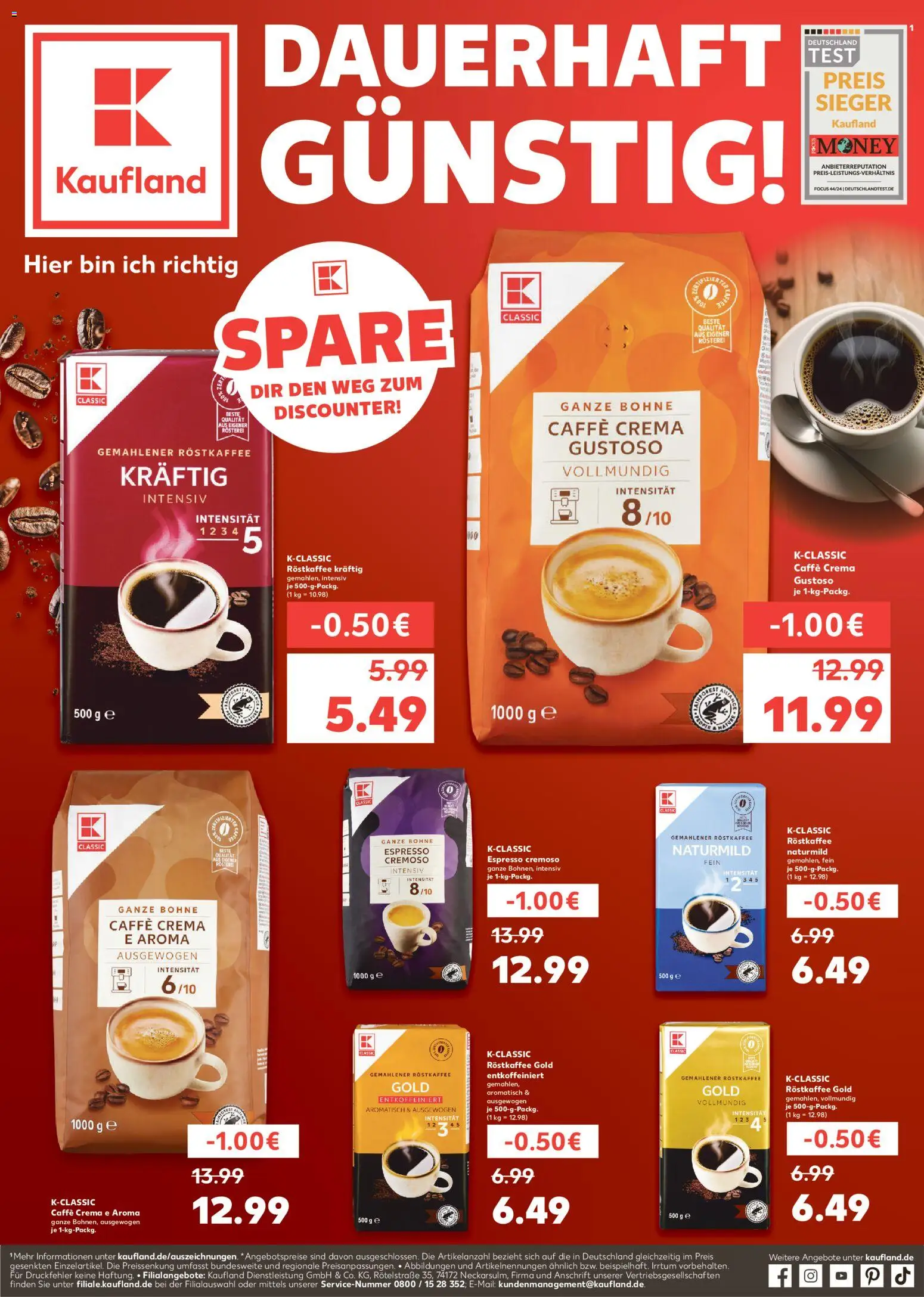 Kaufland prospekt Rostock	 – gültig ab 25.10.2025 | Seite: 1 | Produkte: Kaffee