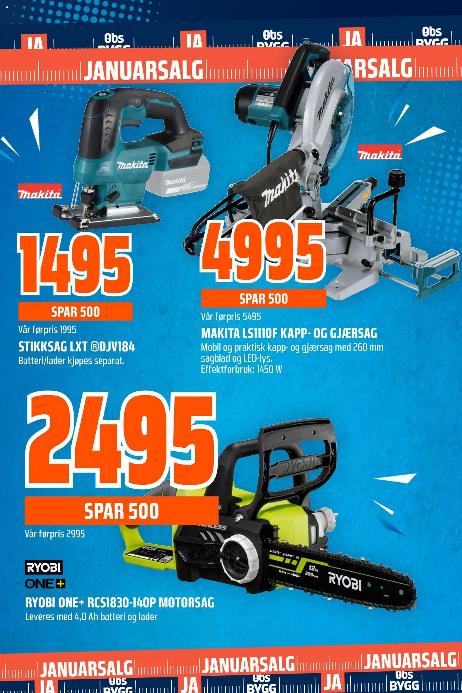 {H1} | Side: 12 | Produkter: Motorsag, Gjærsag, Dartpilar, Batteri