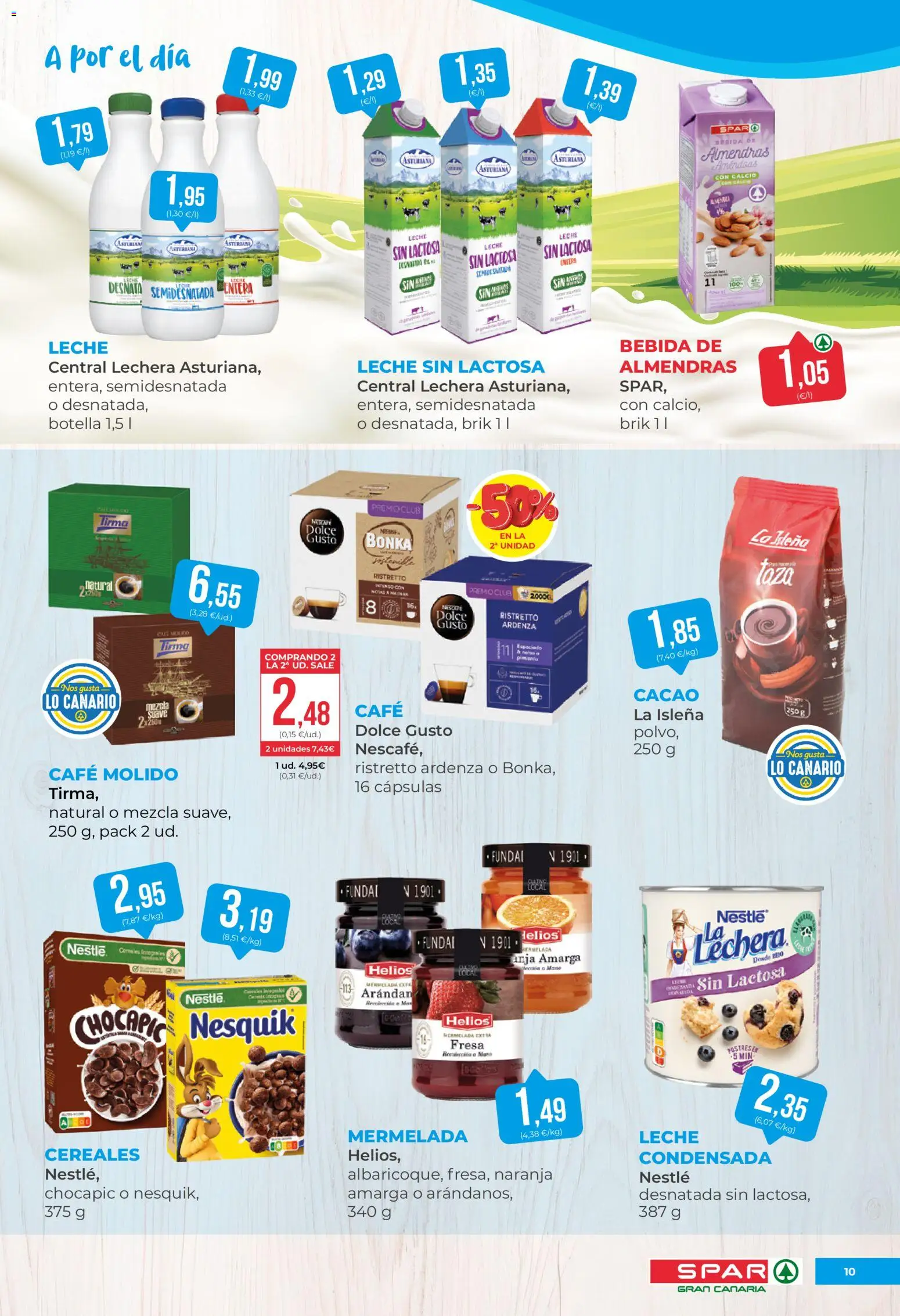 Spar folleto │ válido desde el 31.10.2025 | Página: 10 | Productos: Leche sin lactosa, Leche entera, Leche, Φρυγανιές σικάλεως