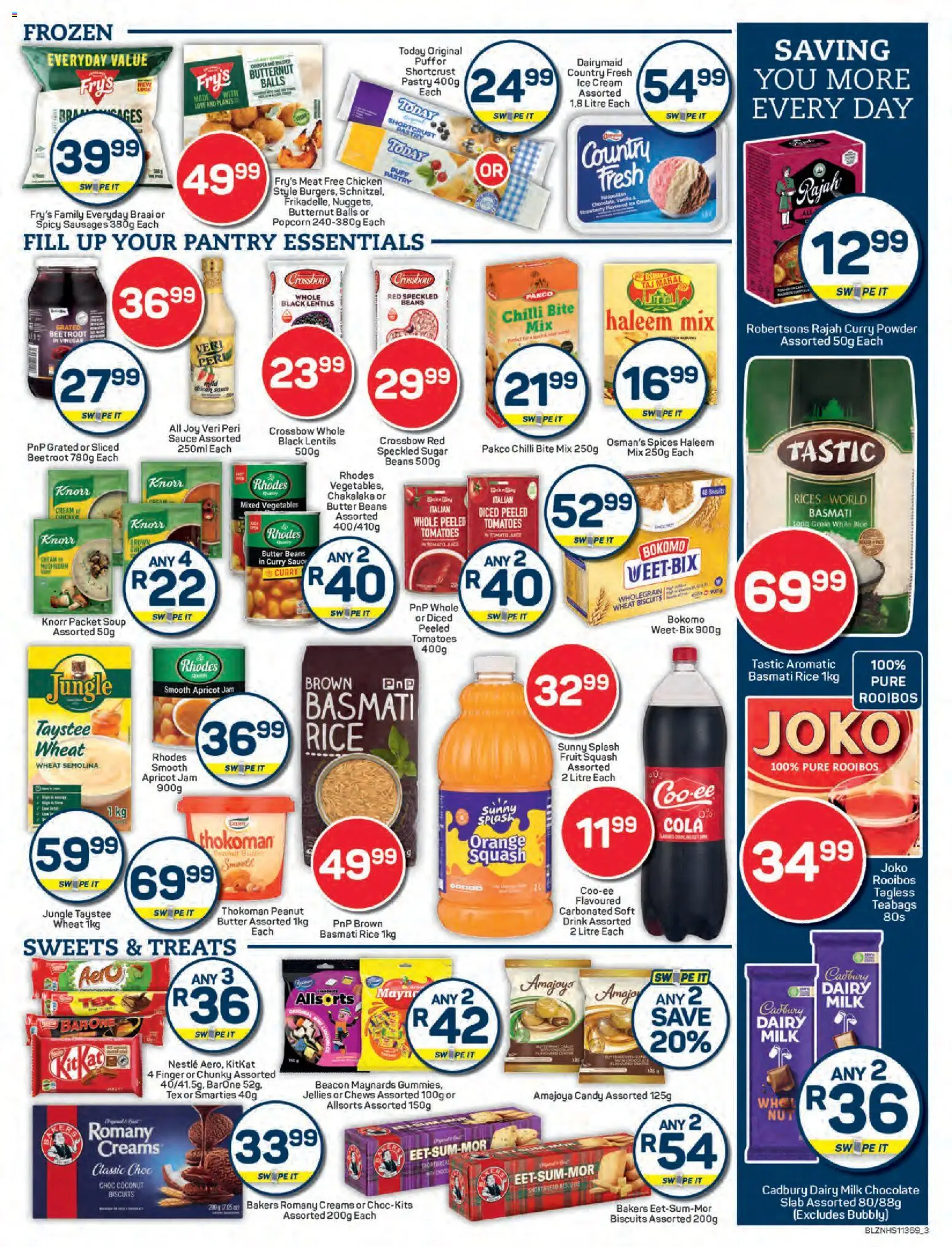 New Pick n Pay catalogue – valid from 25.02.2026 | Page: 3 | Products: Juice, Spices, Vegetables, Fry's