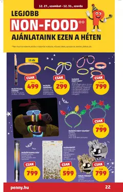 PENNY Akciós újság - amely érvényes a következő dátumtól: 27.12.2025 | Oldal: 26 | Termékek: Szemüveg, Csatlakozó, Karkötő, Asztalterítő