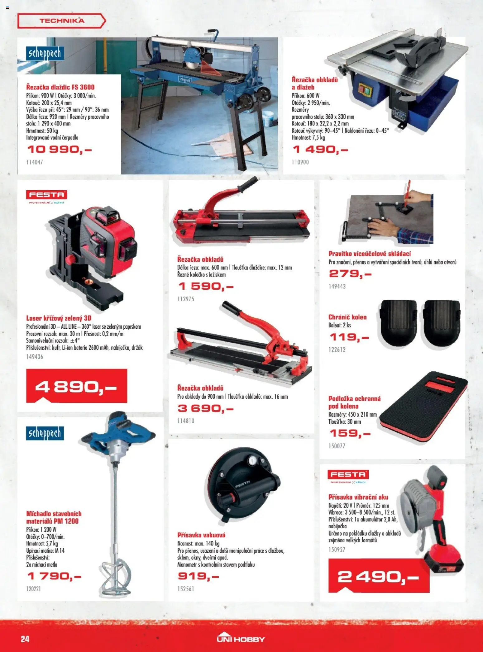 Uni Hobby leták od 29.01.2026 | Strana: 24 | Produkty: Pravítko, Vodní čerpadlo, Baterie, Čerpadlo