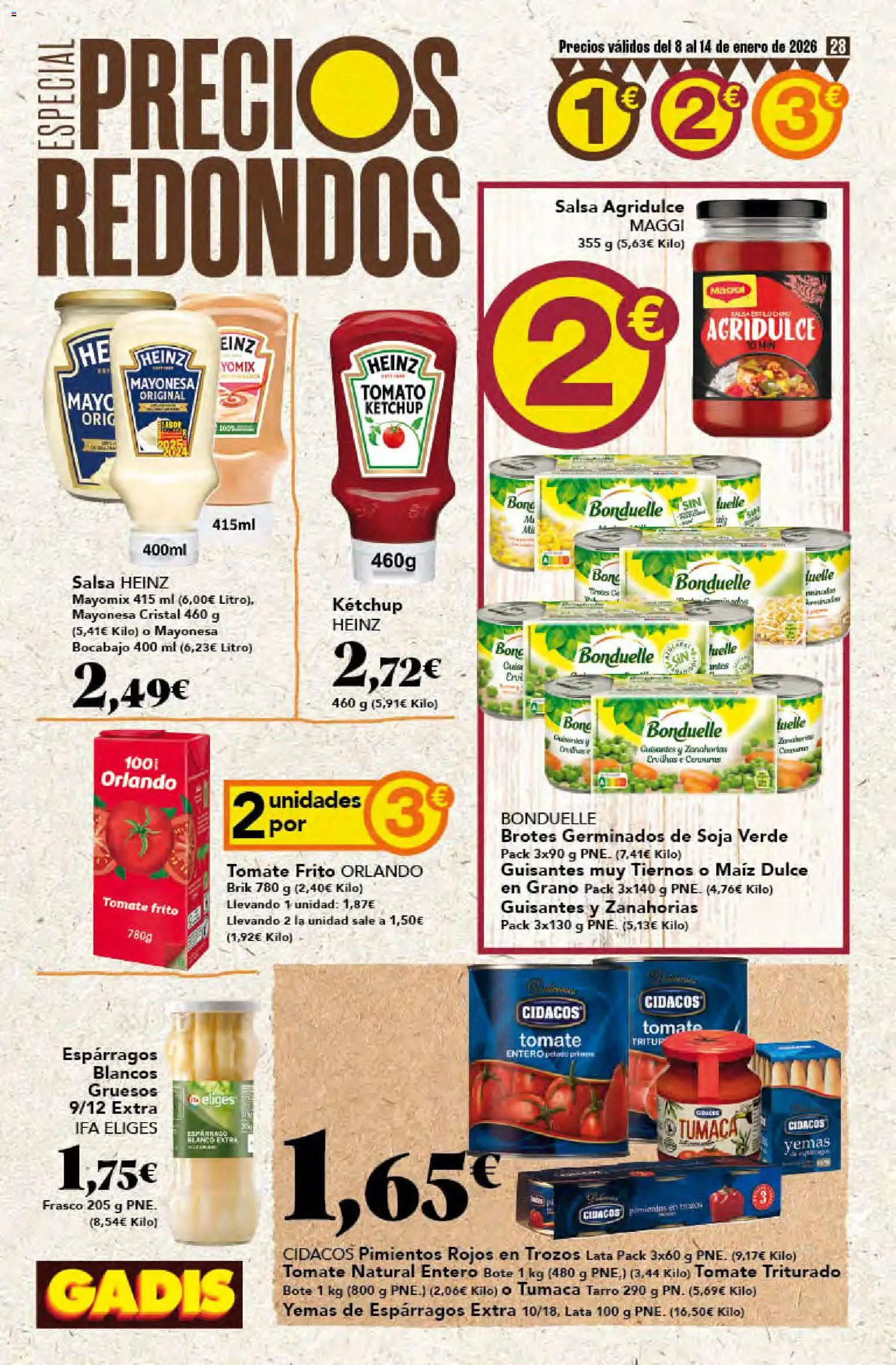 Gadis - folleto │ válido desde el 08.01.2026 | Página: 28 | Productos: Νερό καρύδας, Οθόνη προβολής, Tomate triturado