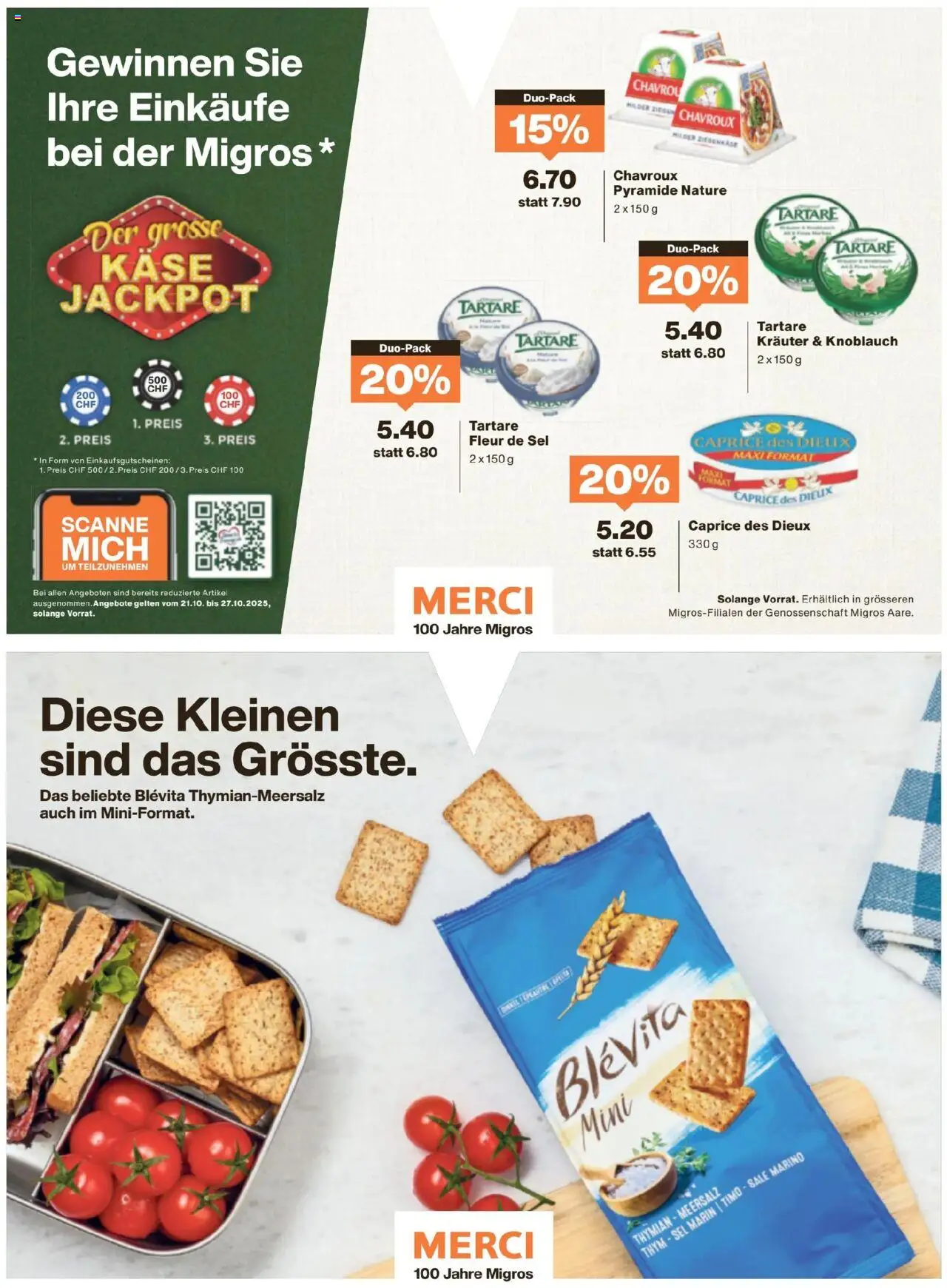 Migros Magazin – gültig ab 20.10.2025 | Seite: 44 | Produkte: Ziegenkäse, Käse, Knoblauch
