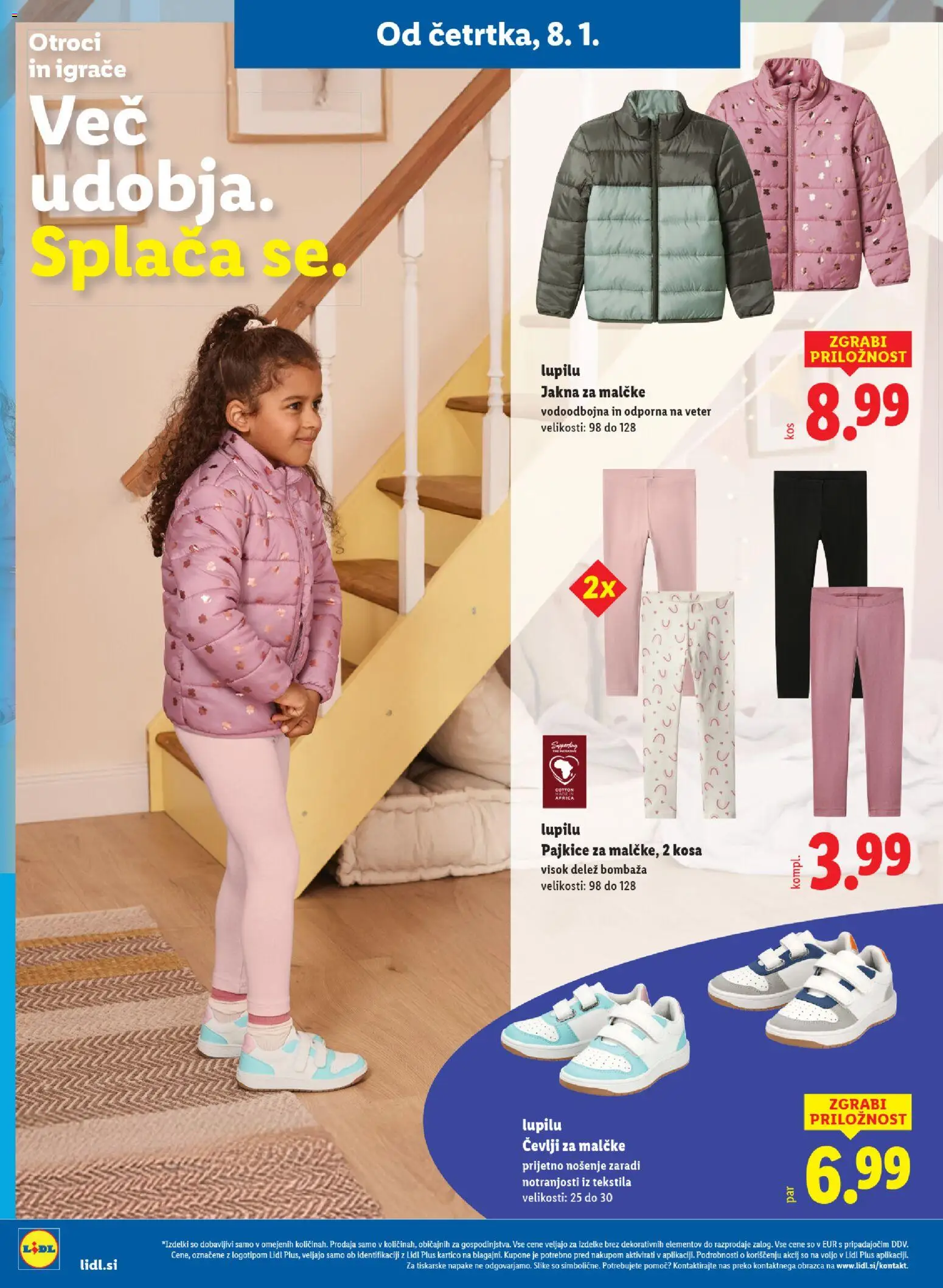 Novi Lidl katalog ponudbe – veljaven od 08.01.2026 | Stran: 16 | Izdelki: Pajkice, Jakna, Cevlji