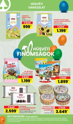 Spar Húsvét katalógus - amely érvényes a következő dátumtól: 05.03.2026 | Oldal: 26 | Termékek: Muffin, Brownie, Keksz