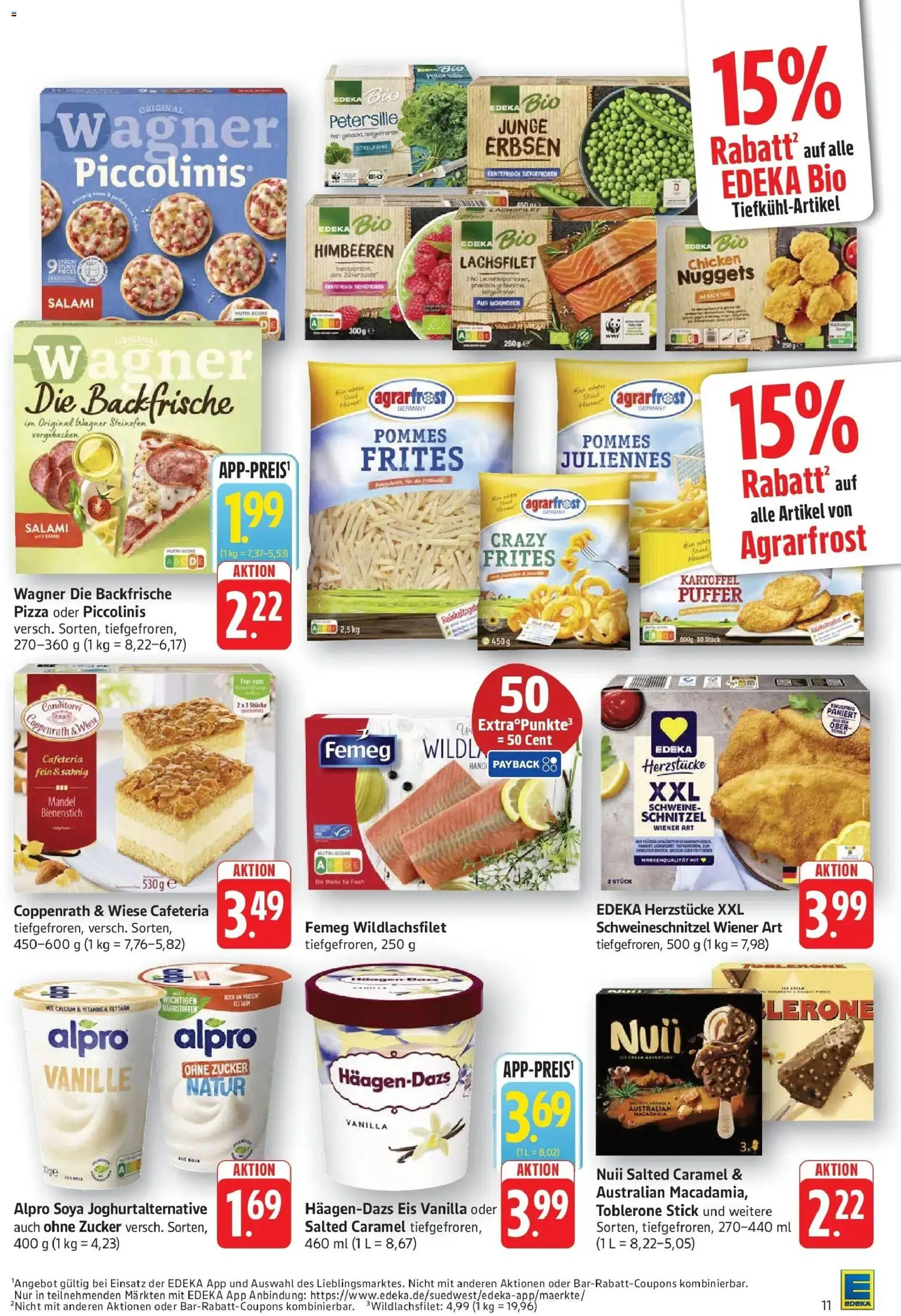 Edeka prospekt Walldorf	 – gültig ab 09.03.2026 | Seite: 11 | Produkte: Pommes, Schnitzel, Petersilie, Salami