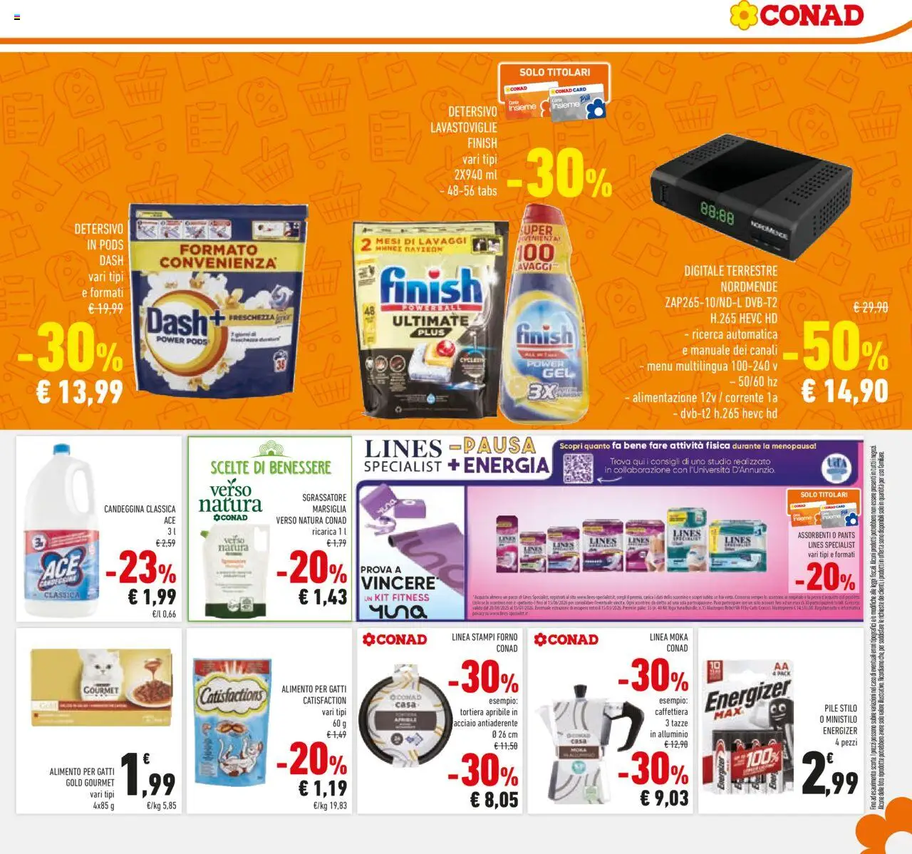 Volantino Conad del 10.09.2025 | Pagina: 27 | Prodotti: Pile, Caffettiera, Candeggina, Lavastoviglie