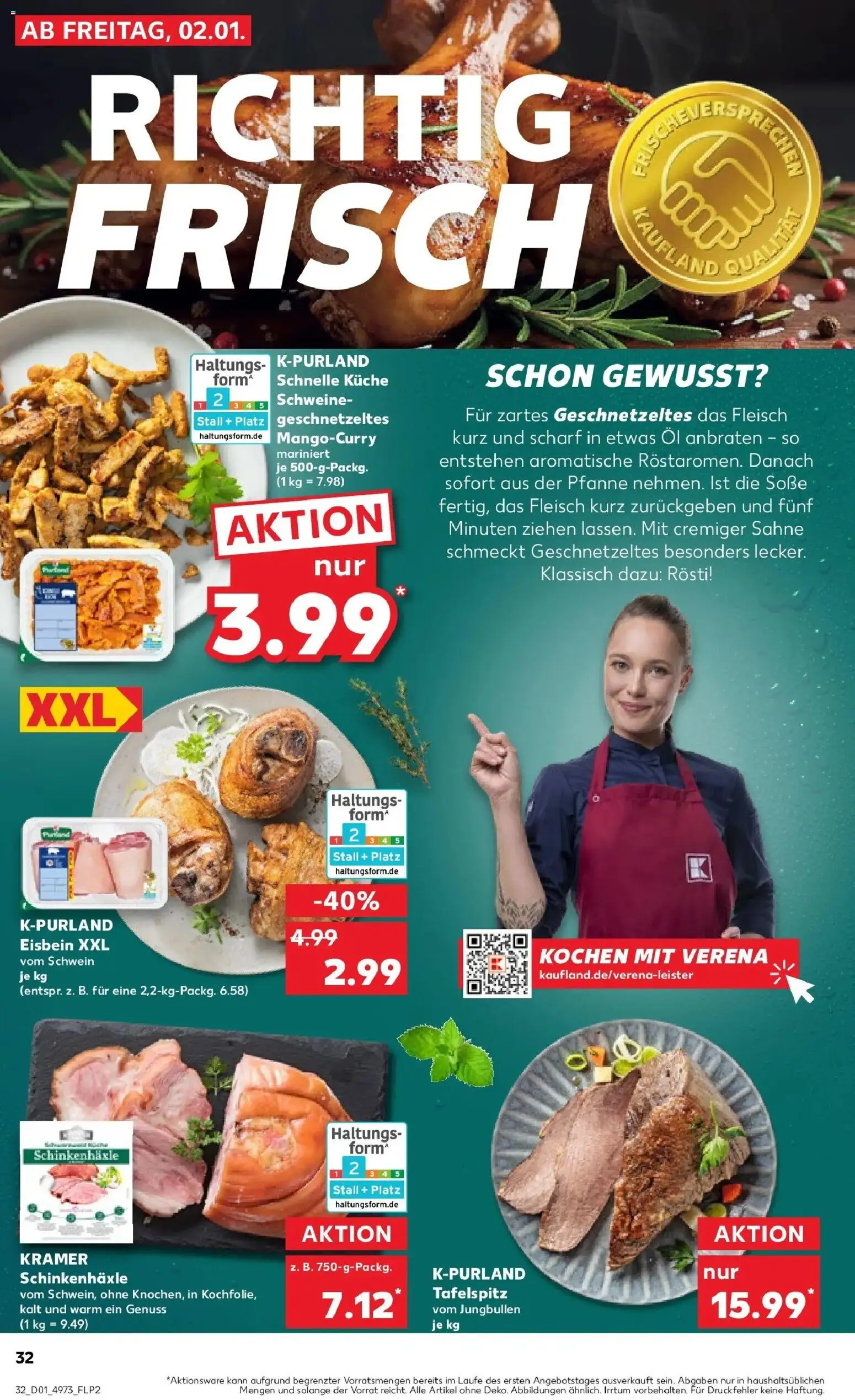 Kaufland prospekt Hamburg	 – gültig ab 05.01.2026 | Seite: 32 | Produkte: Öl, Küche, Sahne, Fleisch
