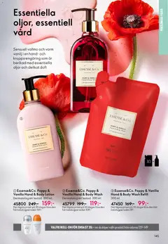 Essense & Co. Poppy & Vanilla Hand & Body Lotion, Dermatologiskt testad. 300 ml. - Förhandsvisning av reklamblad från butik Oriflame aktuell från 11.03.2026 | Sida: 145 | Produkter: Doft, Body lotion