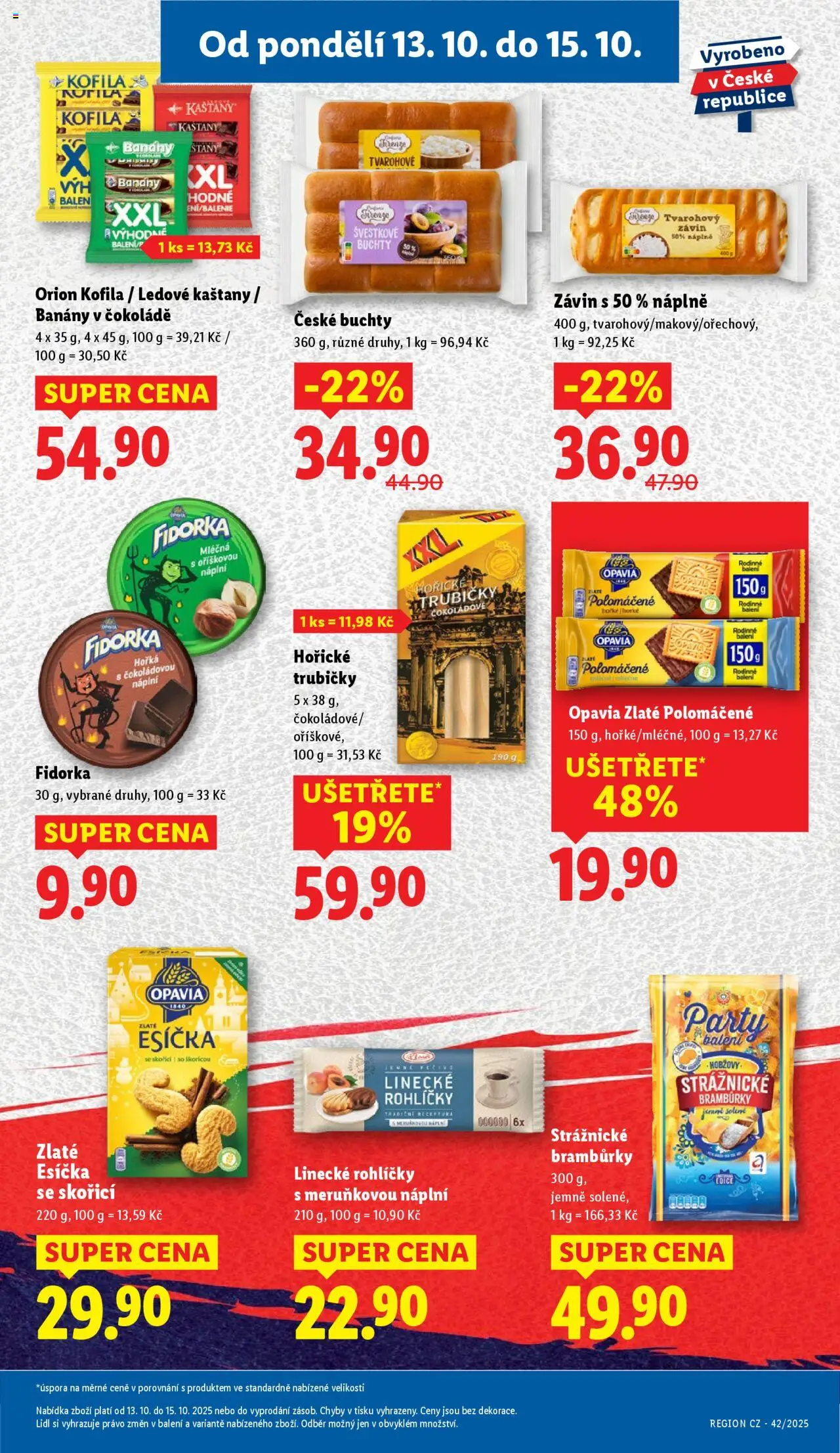 Lidl leták od 13.10.2025 | Strana: 15 | Produkty: Strážnické brambůrky, Bramburky, Esíčka, Fidorka
