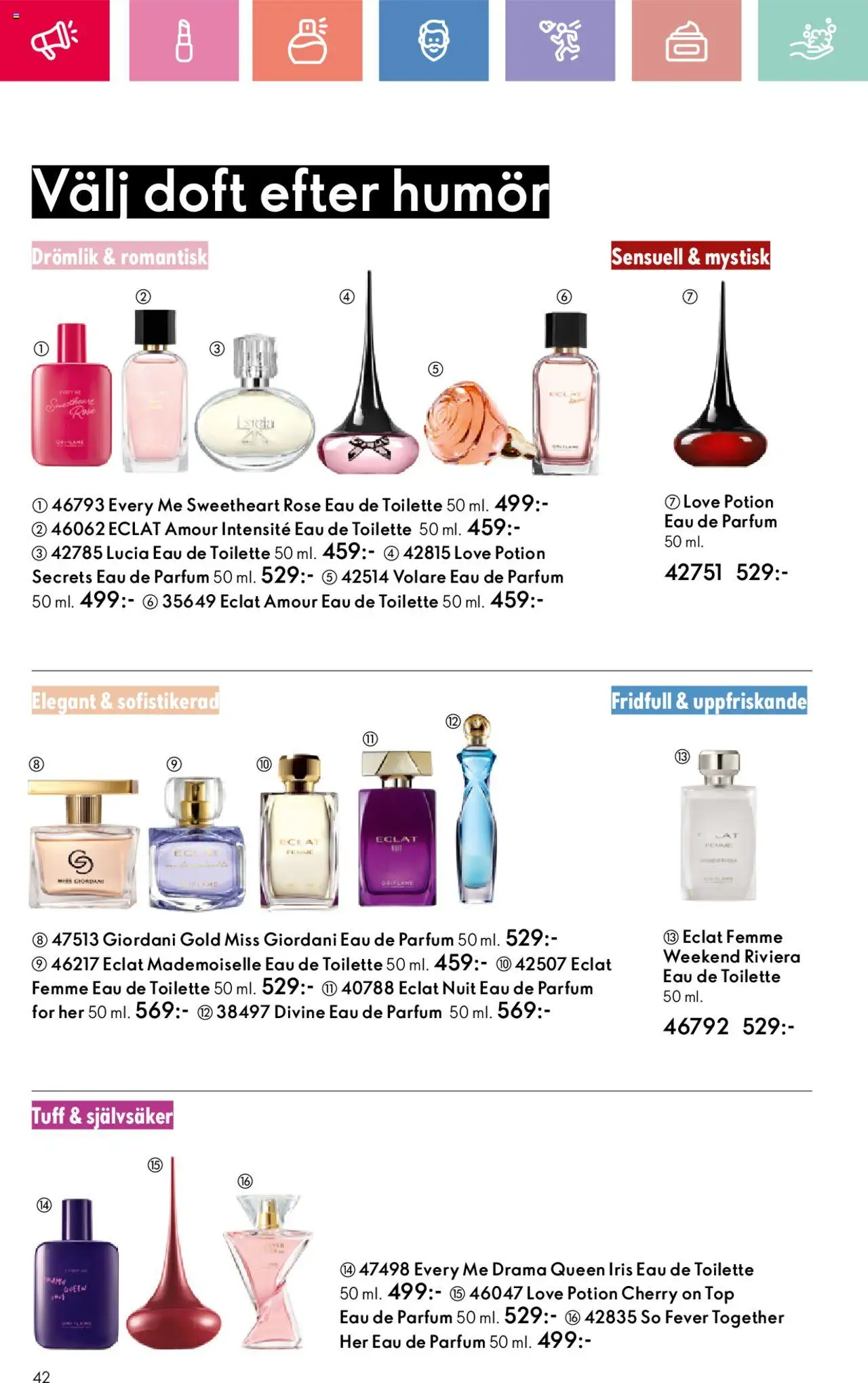 Oriflame reklamblad aktuell från 24.08.2025 | Sida: 42 | Produkter: Doft, Eau de toilette