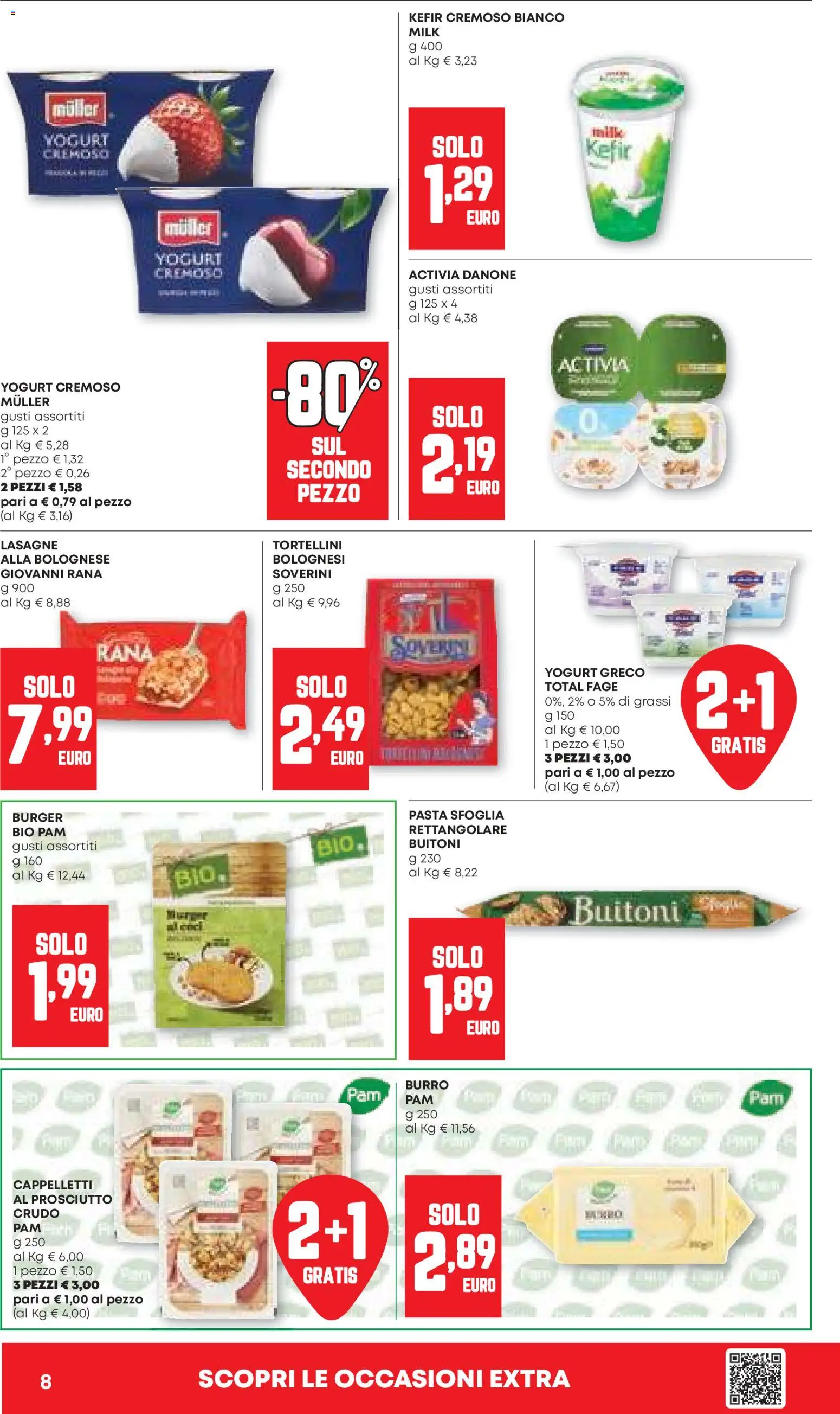 Volantino Panorama del 12.03.2026 | Pagina: 8 | Prodotti: Prosciutto Crudo, Prosciutto, Burro, Pasta