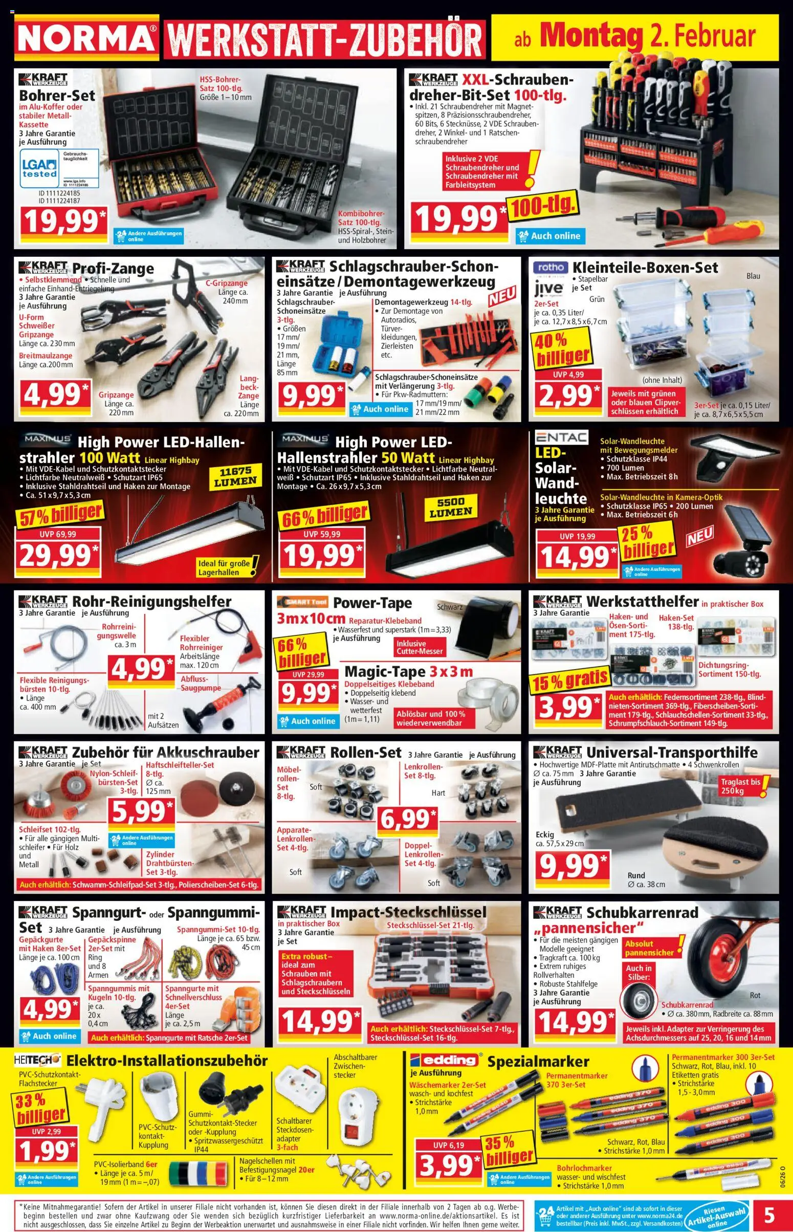 Norma Prospekt 	 – gültig ab 02.02.2026 | Seite: 5 | Produkte: Adapter, Box, Akkuschrauber, Wasser