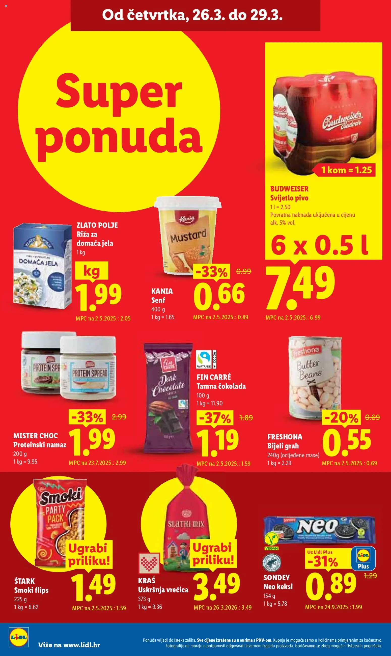 Lidl katalog | vrijedi od 23.03.2026 | Stranica: 56 | Proizvodi: Flips, Grah, Čokolada, Namaz