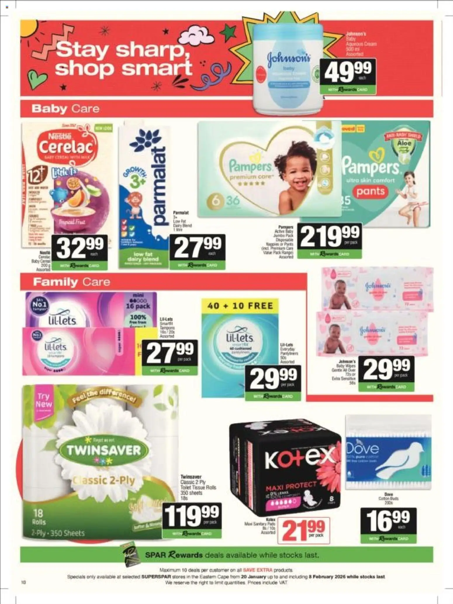New Superspar catalogue – valid from 20.01.2026 | Page: 10 | Products: Pants, Toilet, Cotton buds
