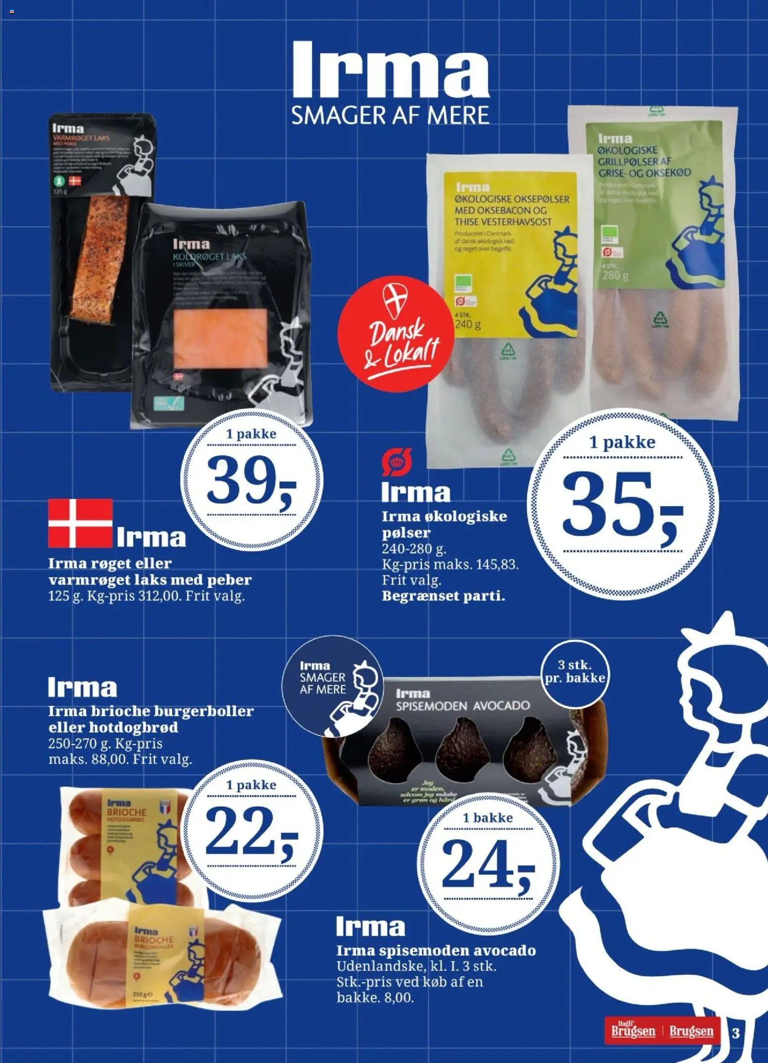 Dagli'Brugsen tilbudsavis – gyldig fra 24.04.2026 | Side: 3 | Produkter: Avocado, Peber, Hotdogbrød, Aparelho de barbear