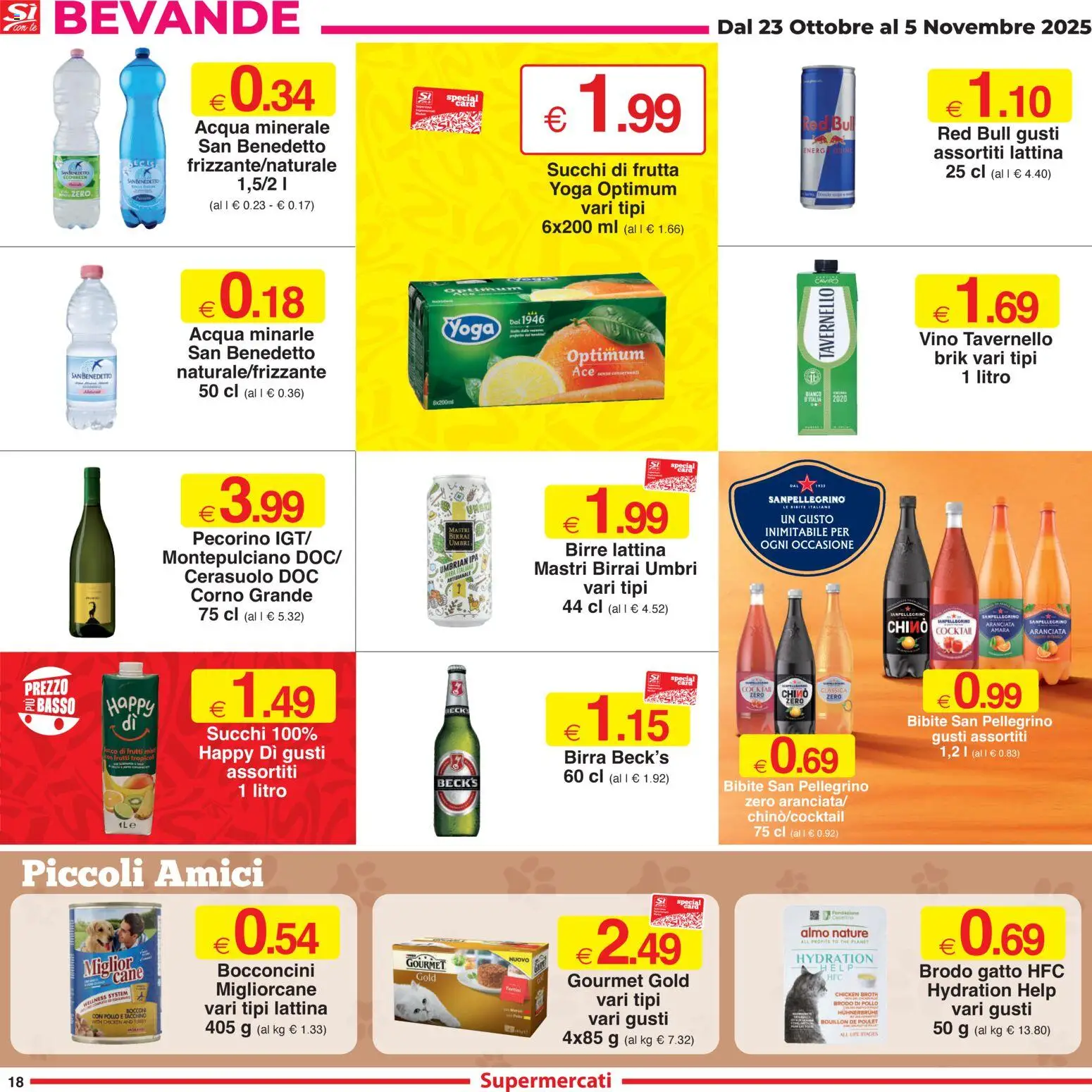 Volantino Sì con Te del 23.10.2025 | Pagina: 18 | Prodotti: Pollo, Frutta, Tacchino, Pecorino