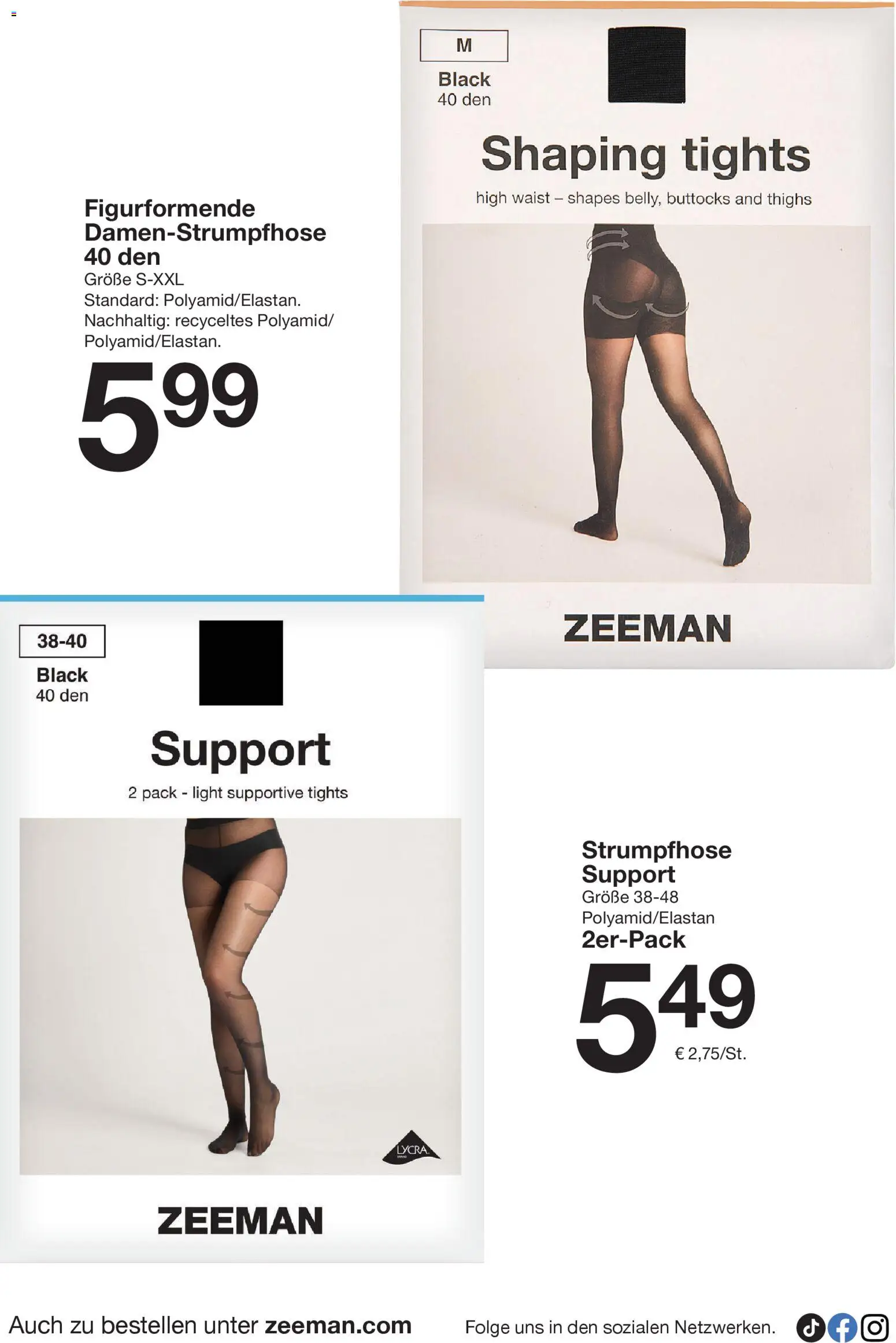Zeeman Prospekt 	 – gültig ab 08.11.2025 | Seite: 20 | Produkte: Strumpfhose