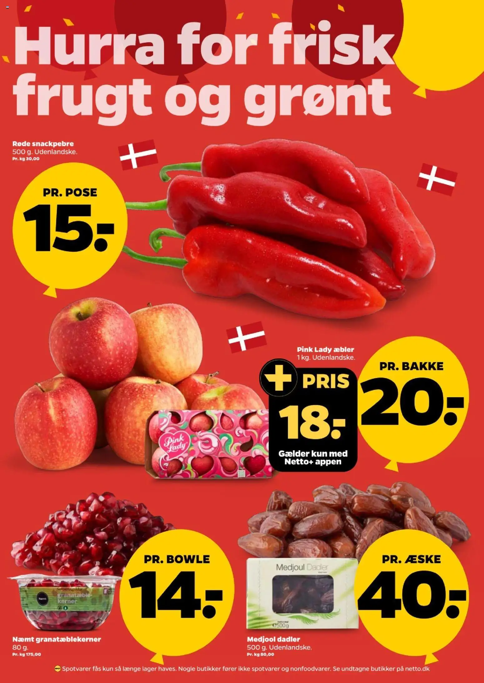 Netto tilbudsavis – gyldig fra 21.02.2026 | Side: 13 | Produkter: Æbler, Dadler