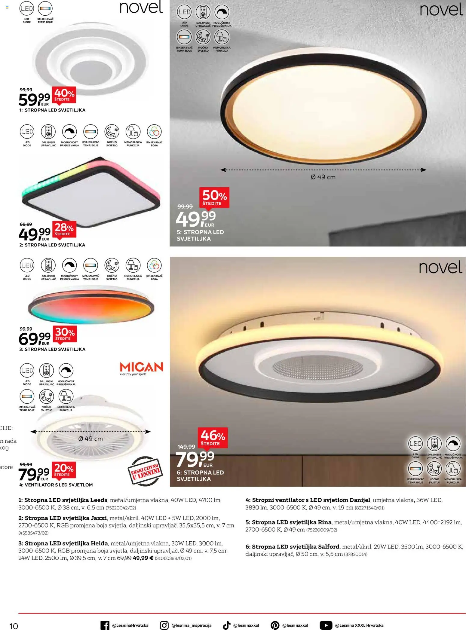 Lesnina katalog | vrijedi od 02.02.2026 | Stranica: 10 | Proizvodi: Ventilator, Svjetiljka, Stropni ventilator
