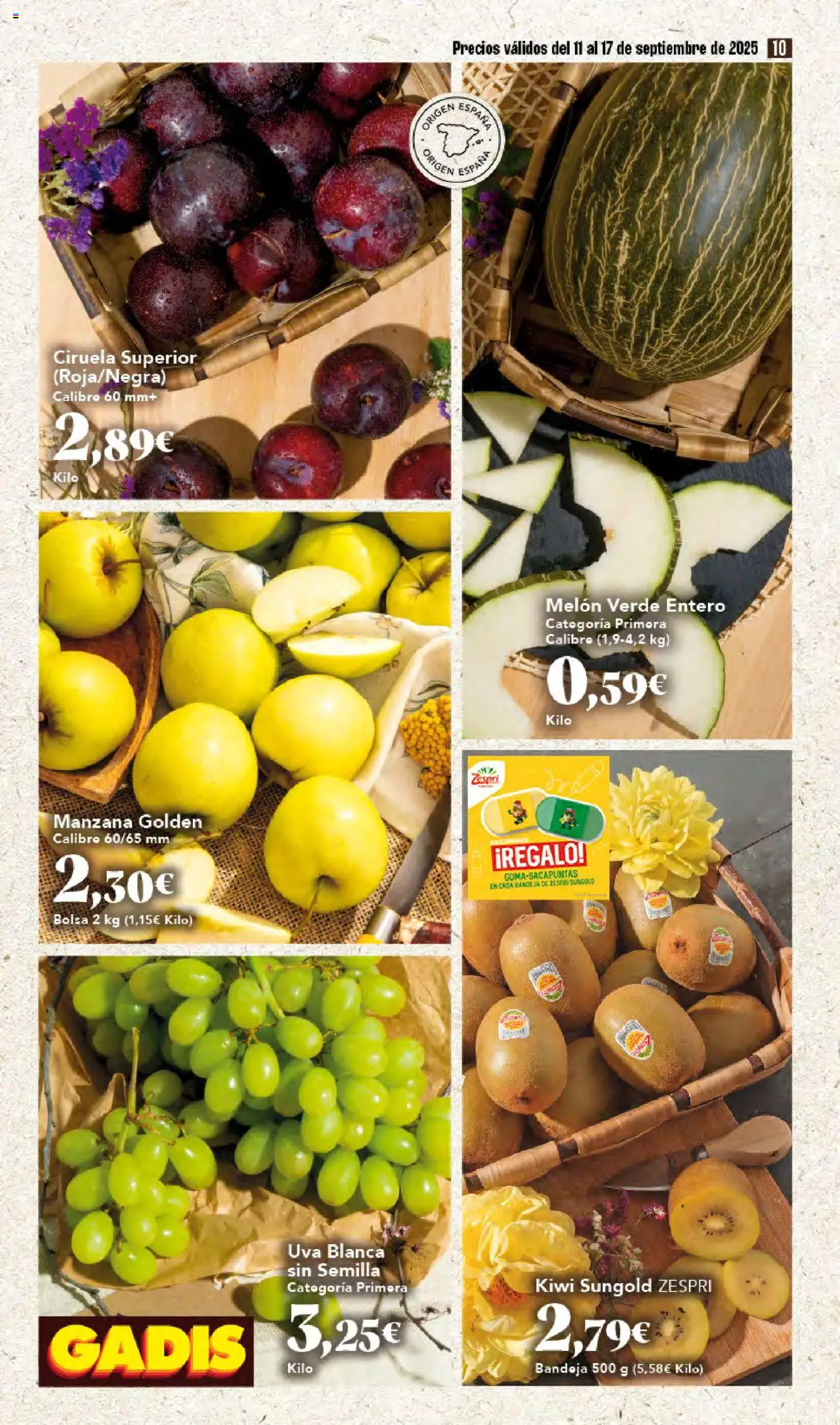 Gadis folleto │ válido desde el 11.09.2025 | Página: 10 | Productos: Φορτιστής, Kiwi, Manzana, Bolsa