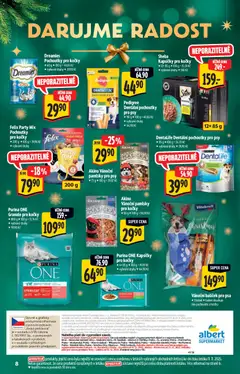 Náhled letáku Albert katalog - Supermarket - Vianoce od 19.11.2025 | Strana: 8 | Produkty: Felix, Kapsičky pro kočky, Pedigree, Party mix