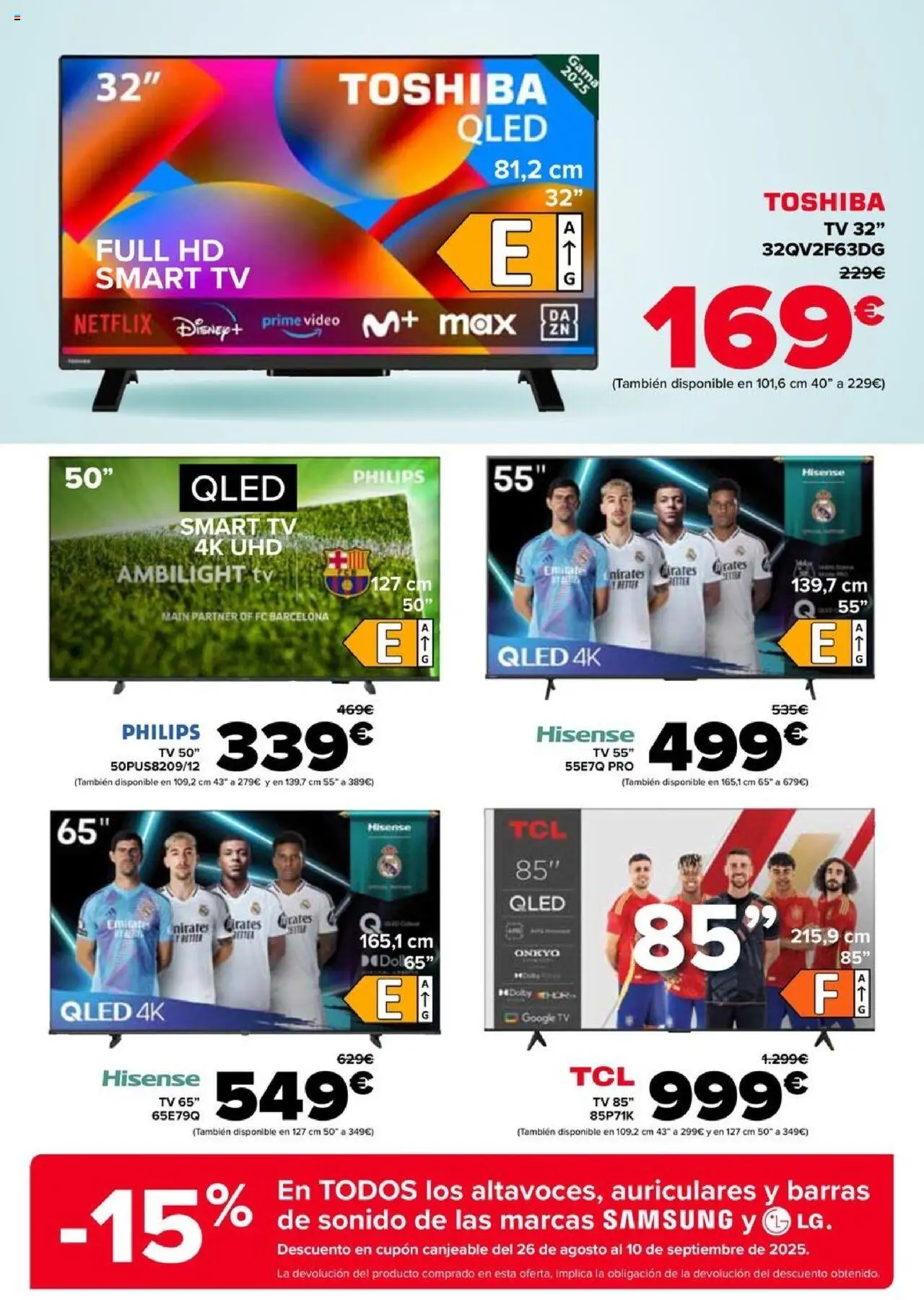 Carrefour folleto │ válido desde el 08.08.2025 | Página: 81 | Productos: Barras de sonido, Video, Auriculares