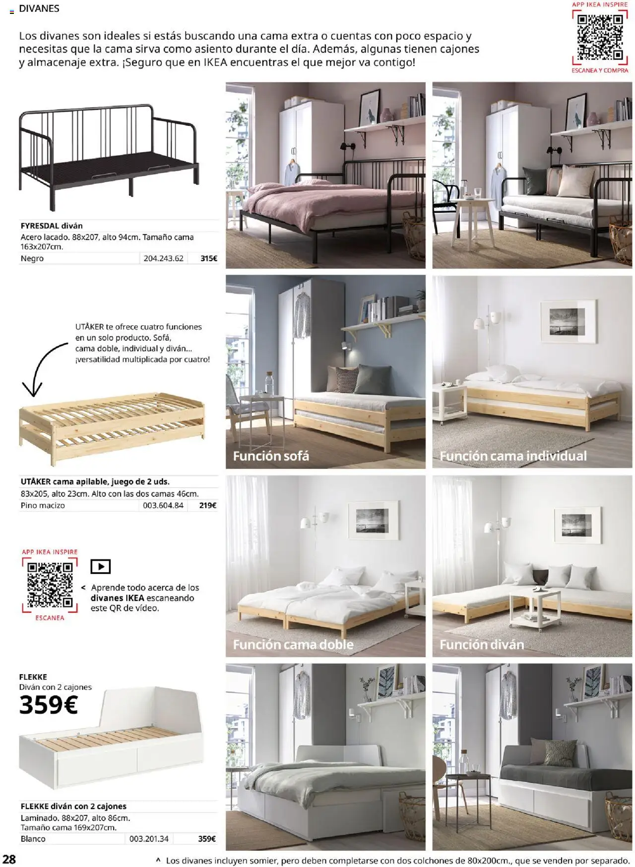 Catálogo IKEA Muebles para el dormitorio │ válido desde el 04.02.2025 | Página: 28 | Productos: Té, Sofá cama, Cama, Sofá
