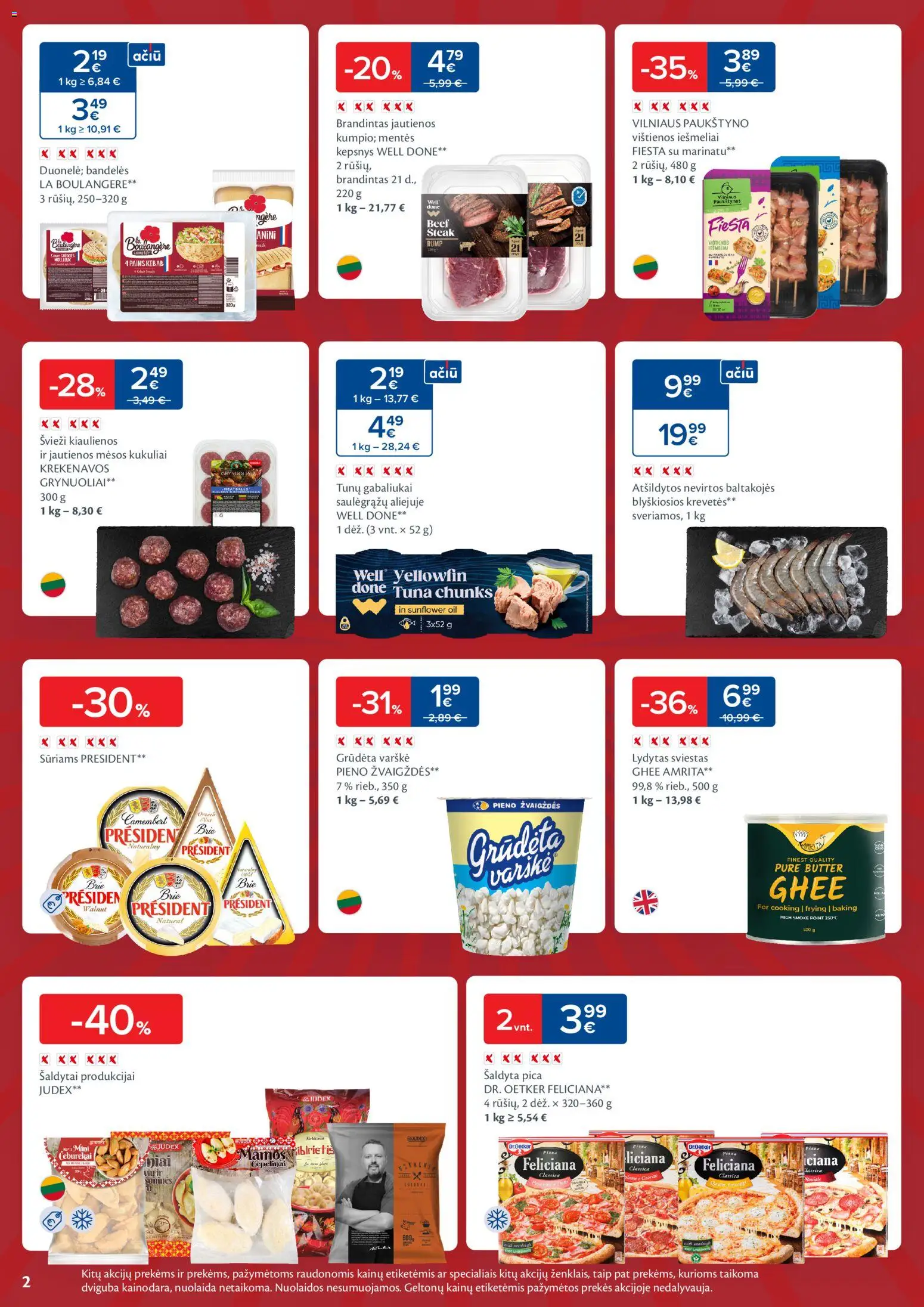 MAXIMA akcijos nuo 28.10.2025 | Puslapis: 2 | Prekių: Vištienos, Kiaulienos, Bandelės, Varškė