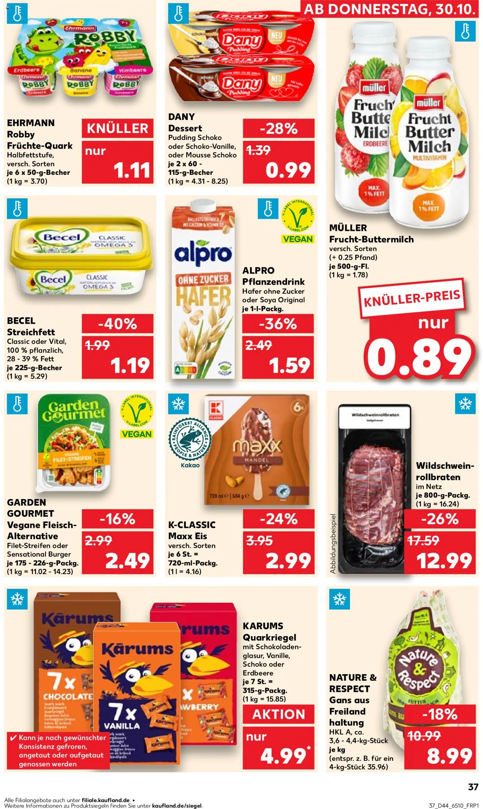 Kaufland prospekt Köln	 – gültig ab 02.11.2025 | Seite: 37 | Produkte: Milch, Becel, Alpro, Himbeere
