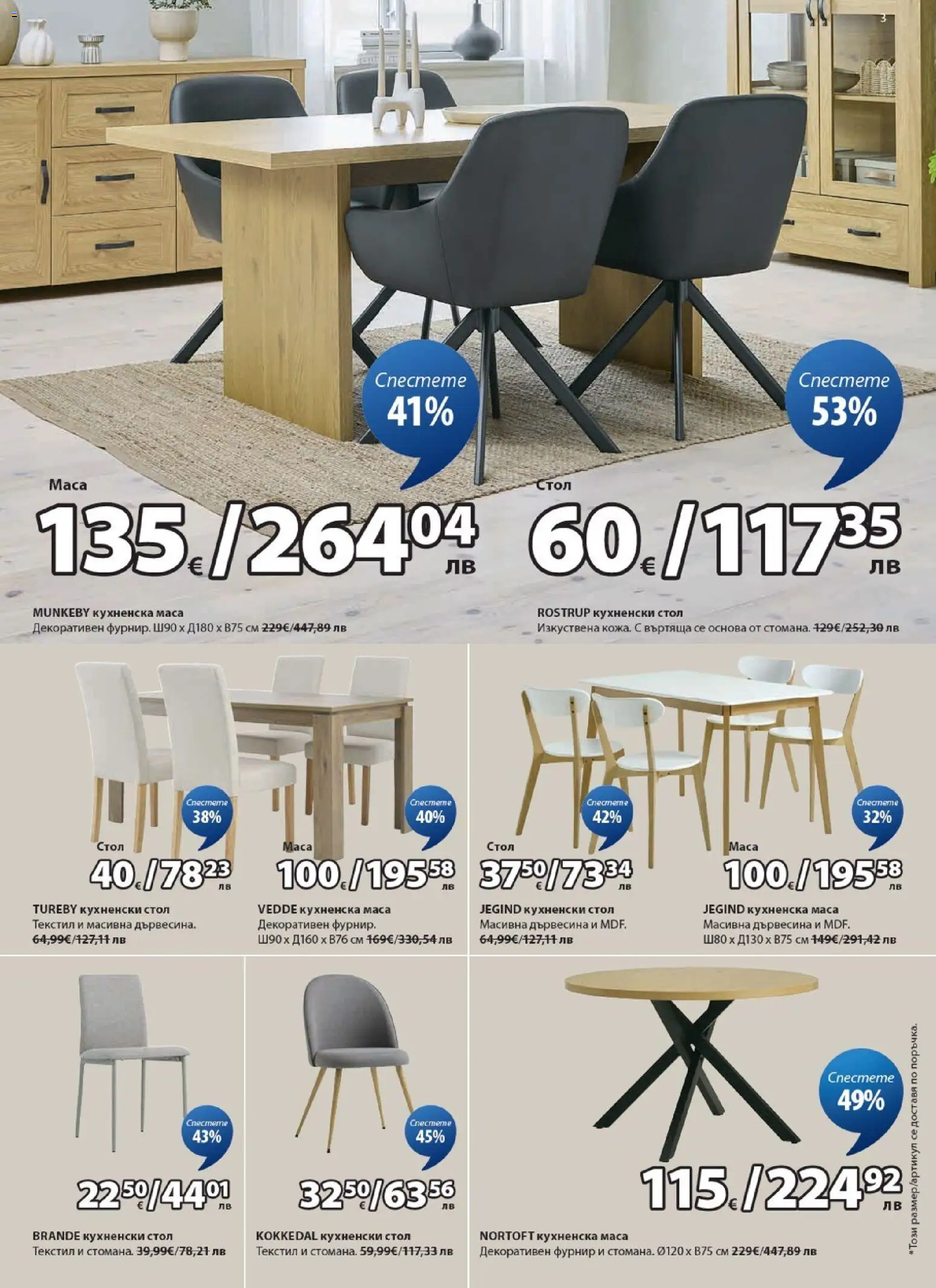 {H1} | Страница: 3 | Продукти: Маса, Стол