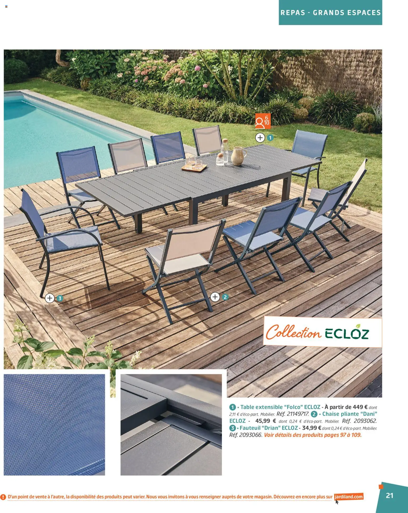 {H1} | Page: 21 | Produits: Chaise pliante, Fauteuil, Chaise