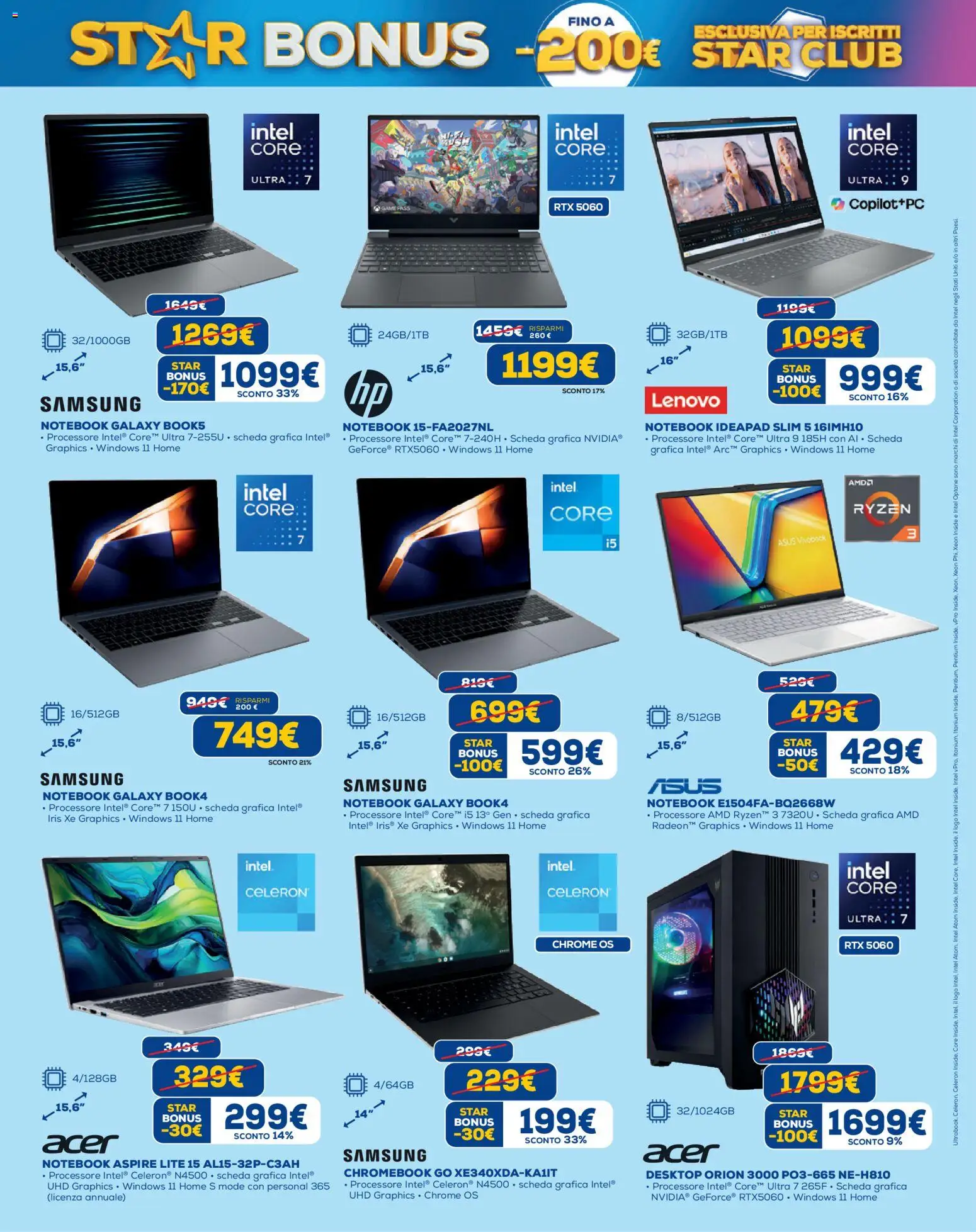 Volantino Euronics del 09.04.2026 | Pagina: 4 | Prodotti: Notebook, Samsung