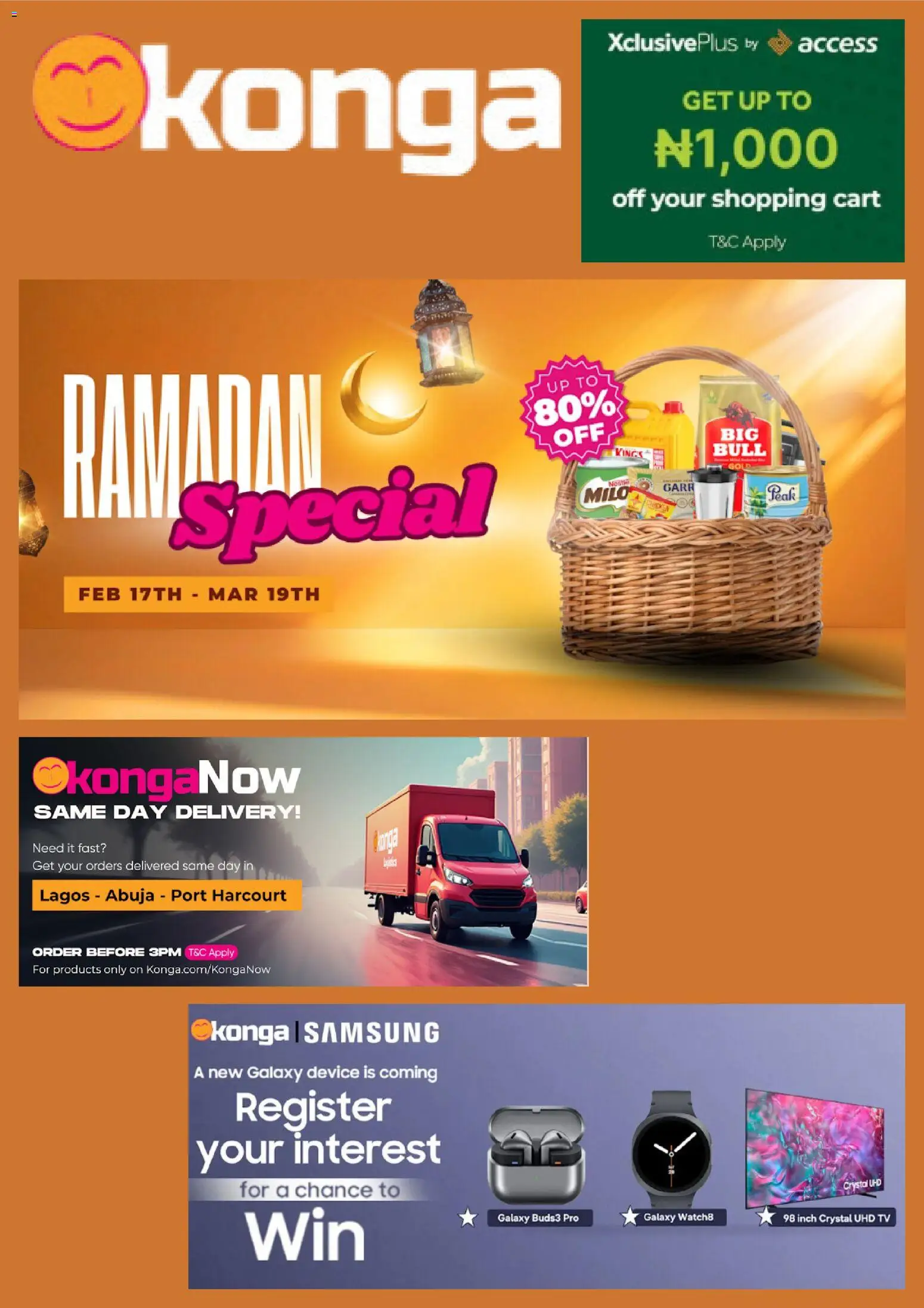 Konga Catalogue valid from 17.02.2026 | Page: 1 | Products: Tv