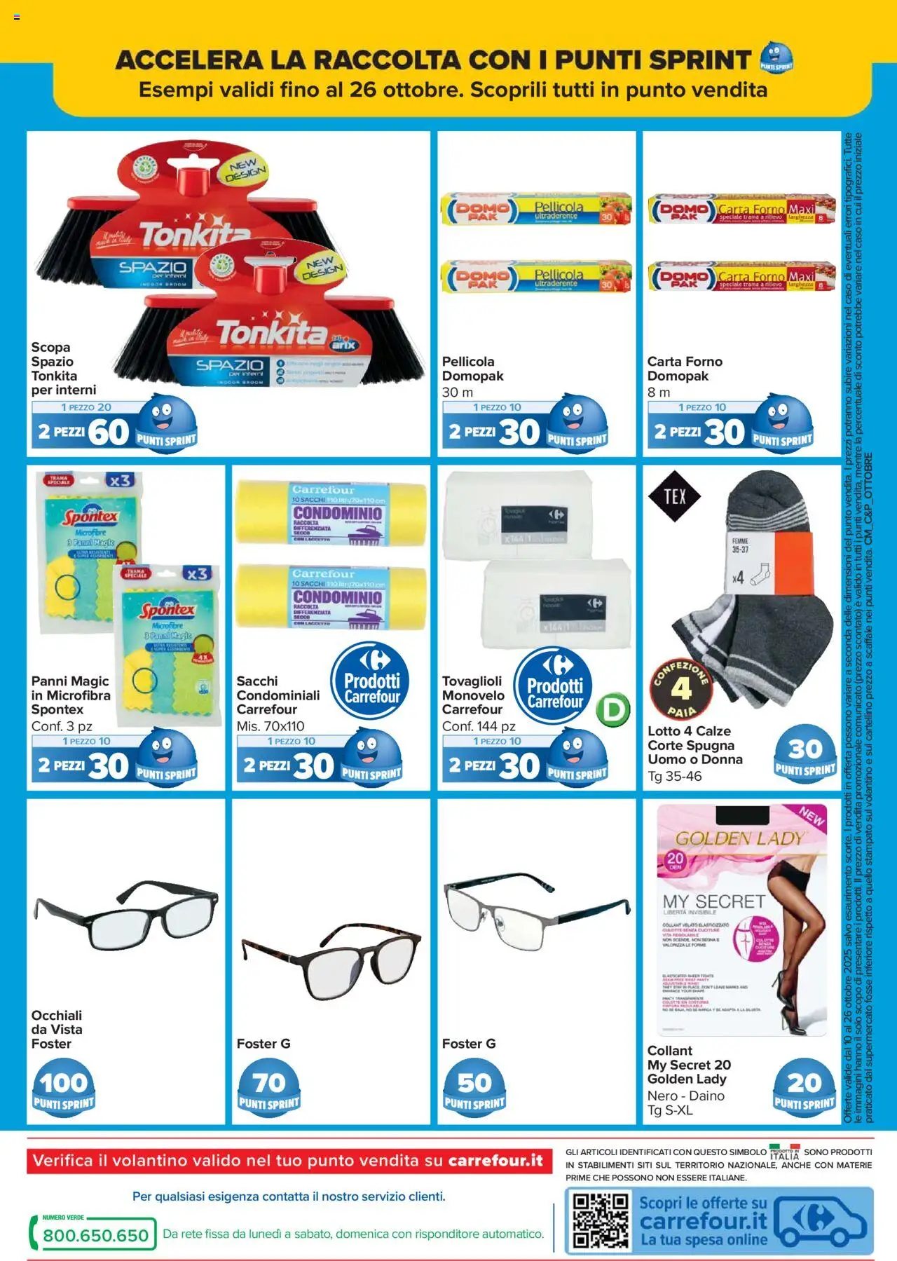 Volantino Carrefour del 10.10.2025 | Pagina: 18 | Prodotti: Occhiali, Collant, Carta forno, Occhiali da vista