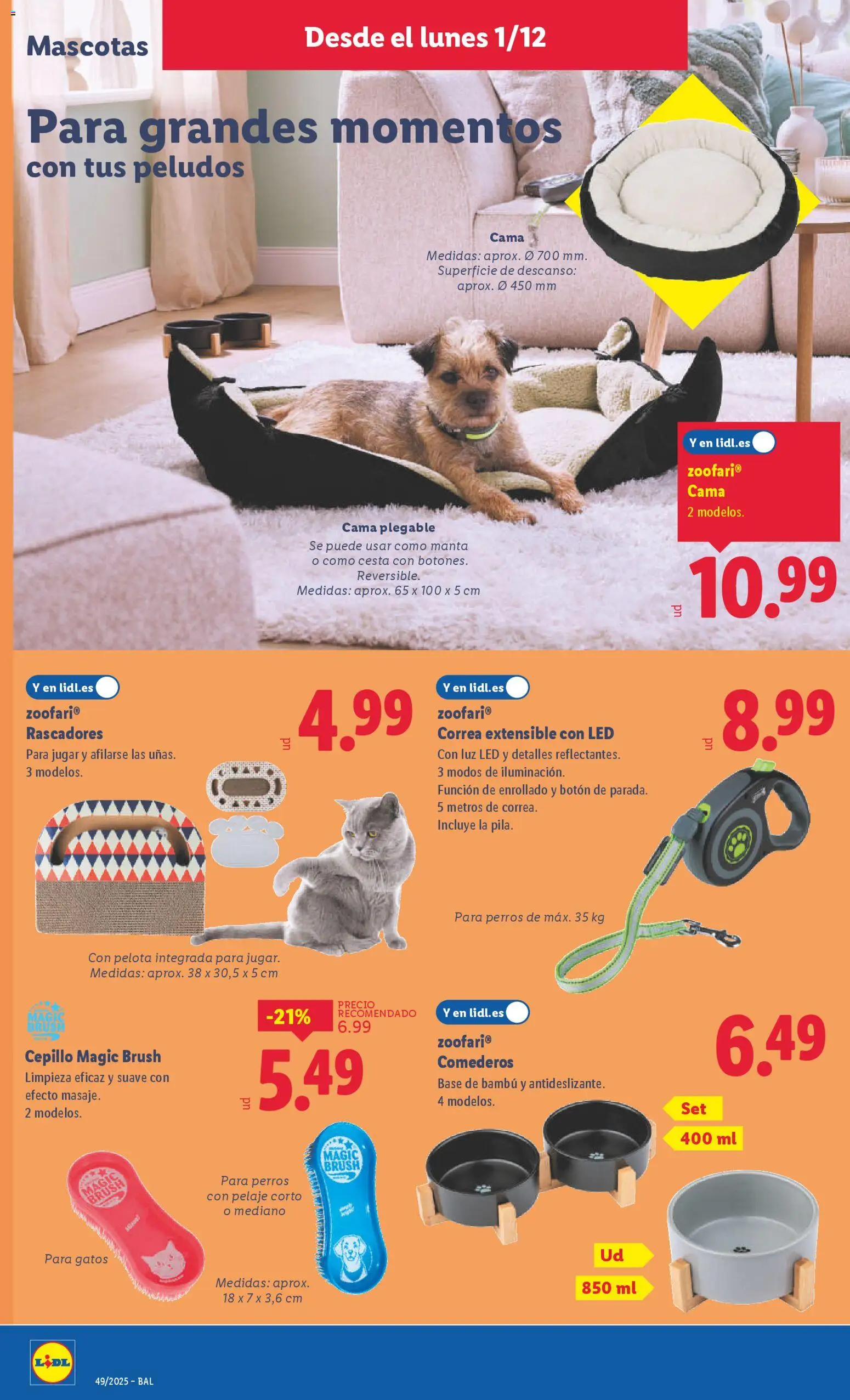 Lidl folleto de bazar │ válido desde el 01.12.2025 | Página: 20 | Productos: Cepillo, Manta, Cama, Cesta