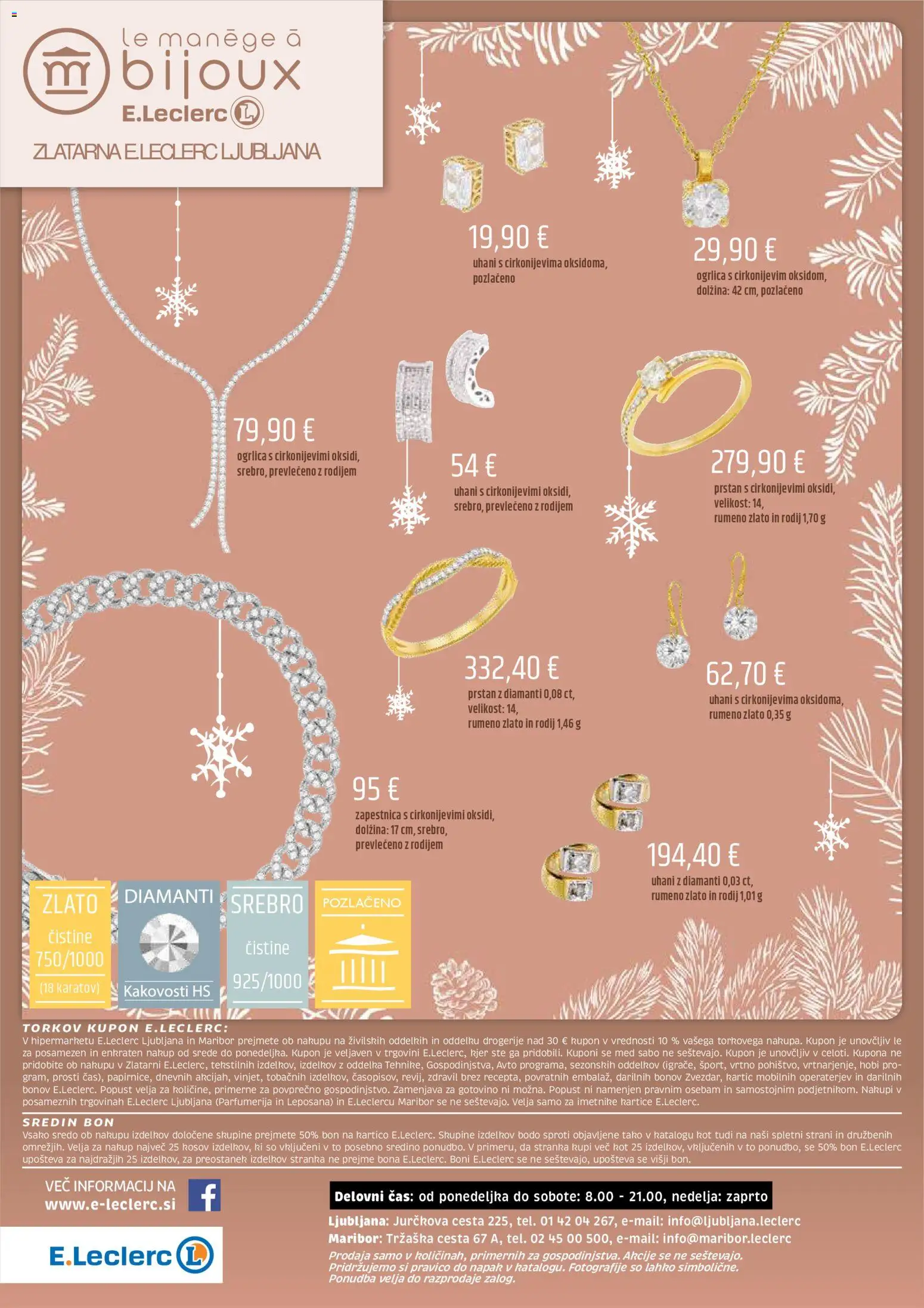 Novi E.leclerc katalog ponudbe – veljaven od 26.11.2025 | Stran: 48 | Izdelki: Zapestnica, Prstan, Uhani
