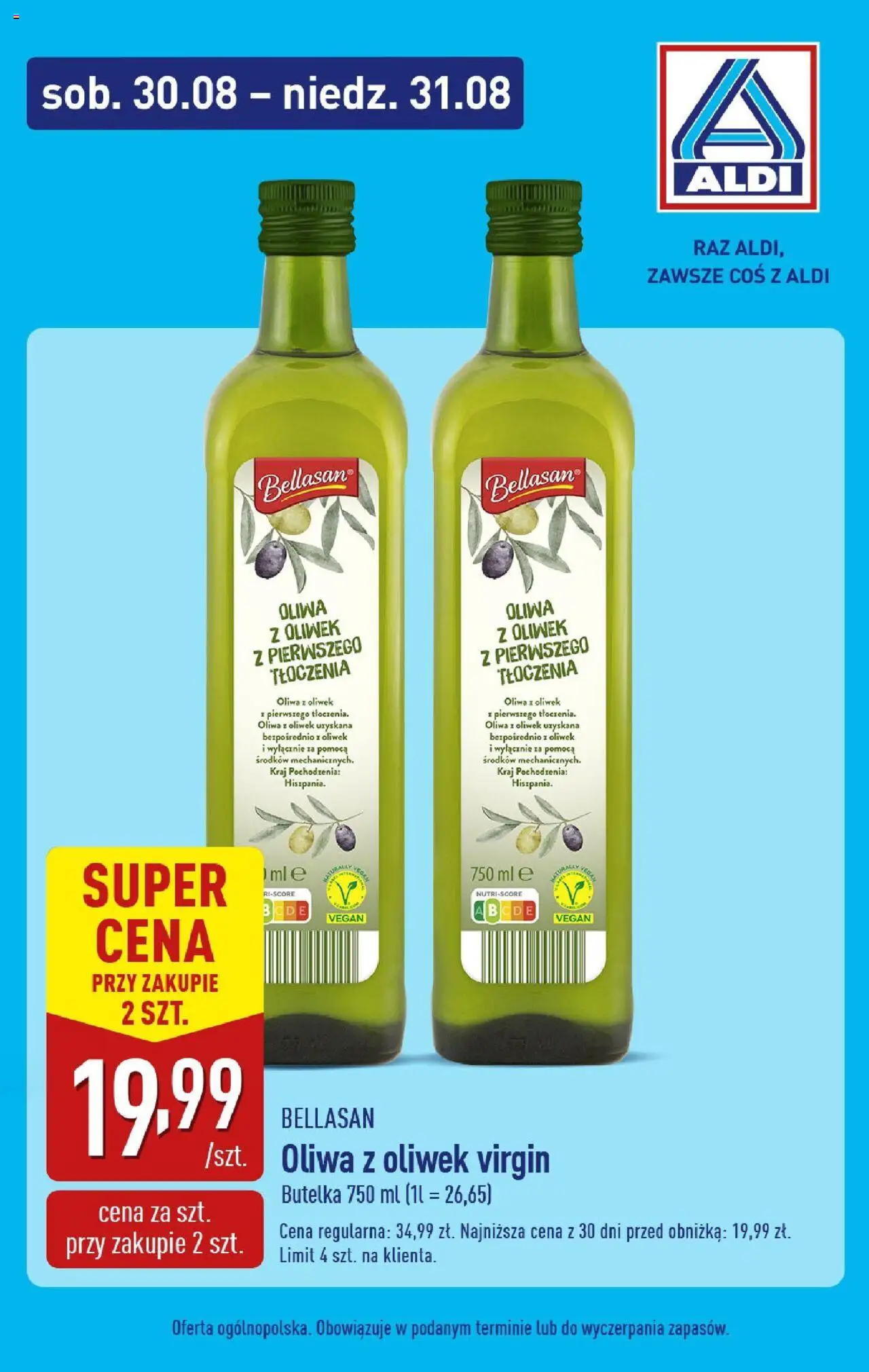 Aldi Gazetka - Super sobota i niedziela od 30.08.2025 | Strona: 2 | Produkty: Oliwa z oliwek