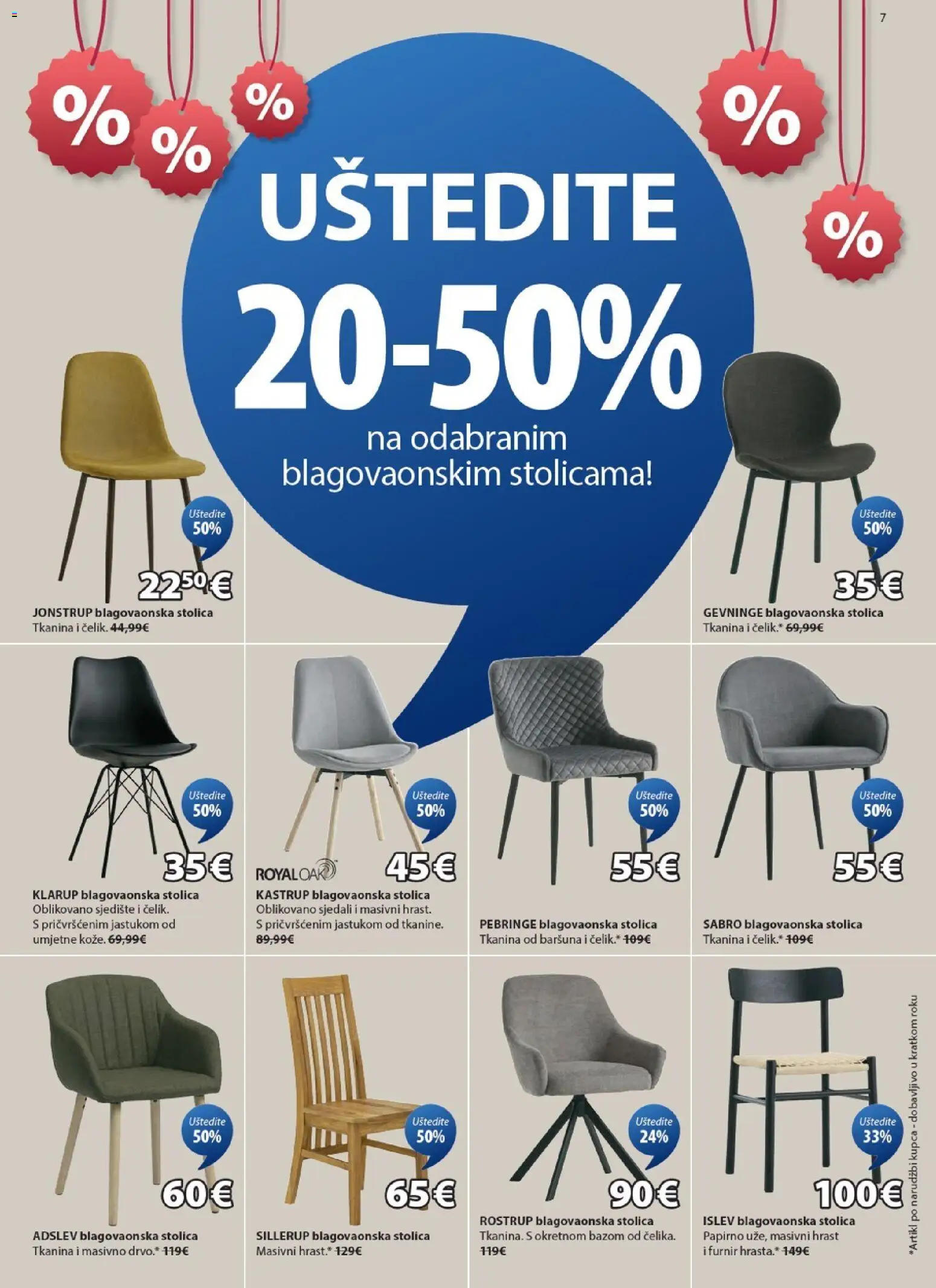 JYSK katalog | vrijedi od 21.01.2026 | Stranica: 7 | Proizvodi: Stolica, Blagovaonska stolica