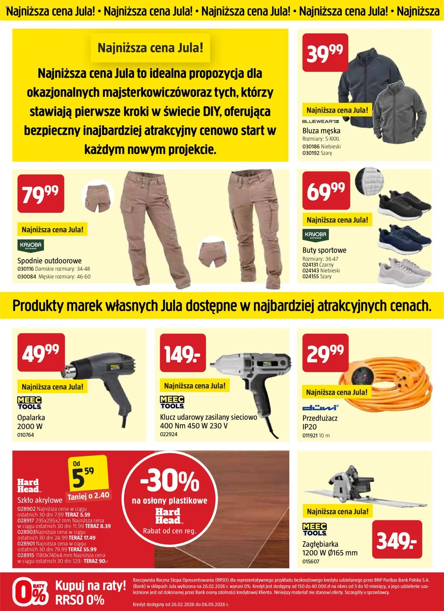 Jula - Gazetka od 26.02.2026 | Strona: 6 | Produkty: Buty sportowe, Spodnie, Buty, Klucz udarowy
