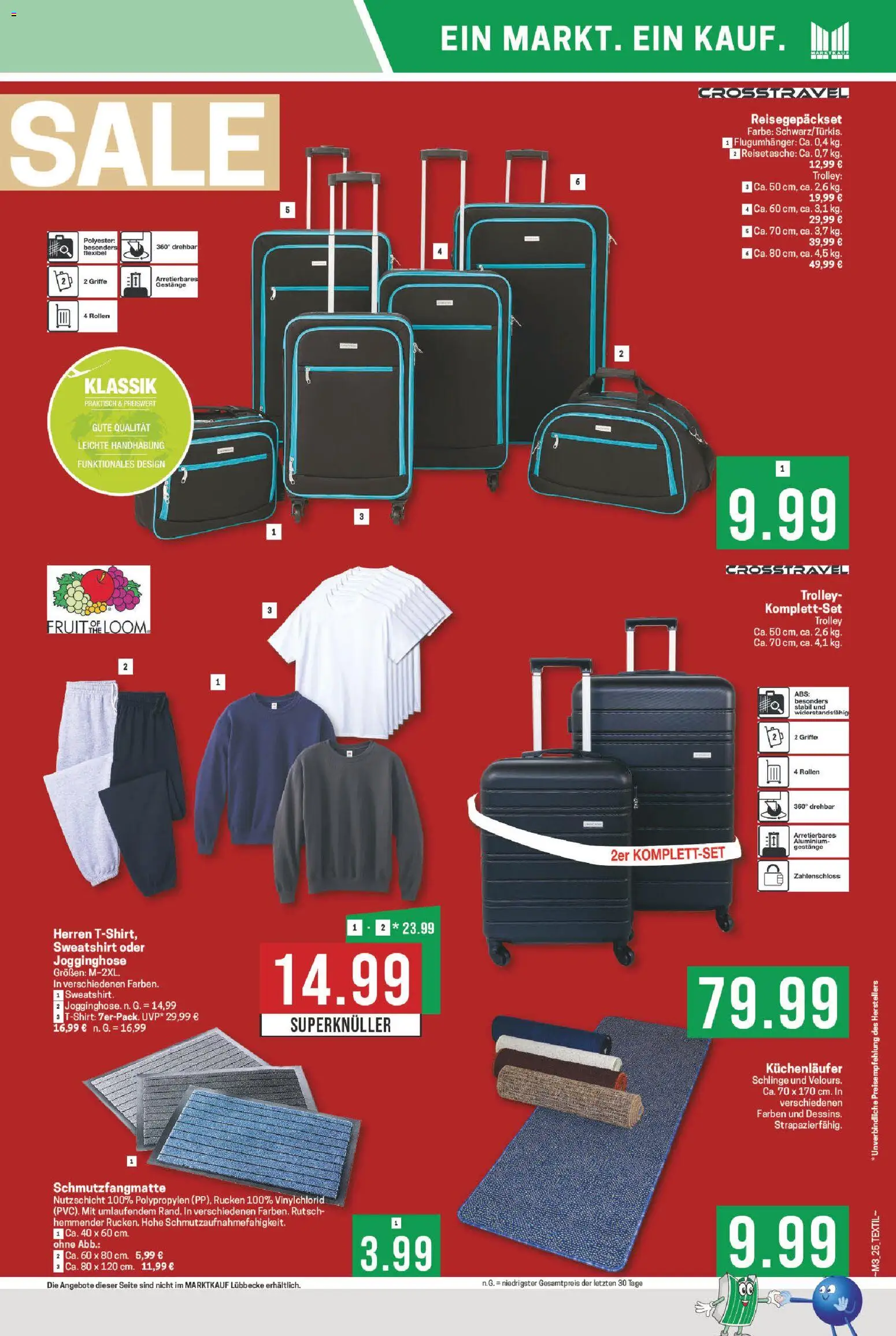 Marktkauf Prospekt 	 – gültig ab 12.01.2026 | Seite: 25 | Produkte: Jogginghose, Sweatshirt, Schmutzfangmatte, Reisetasche