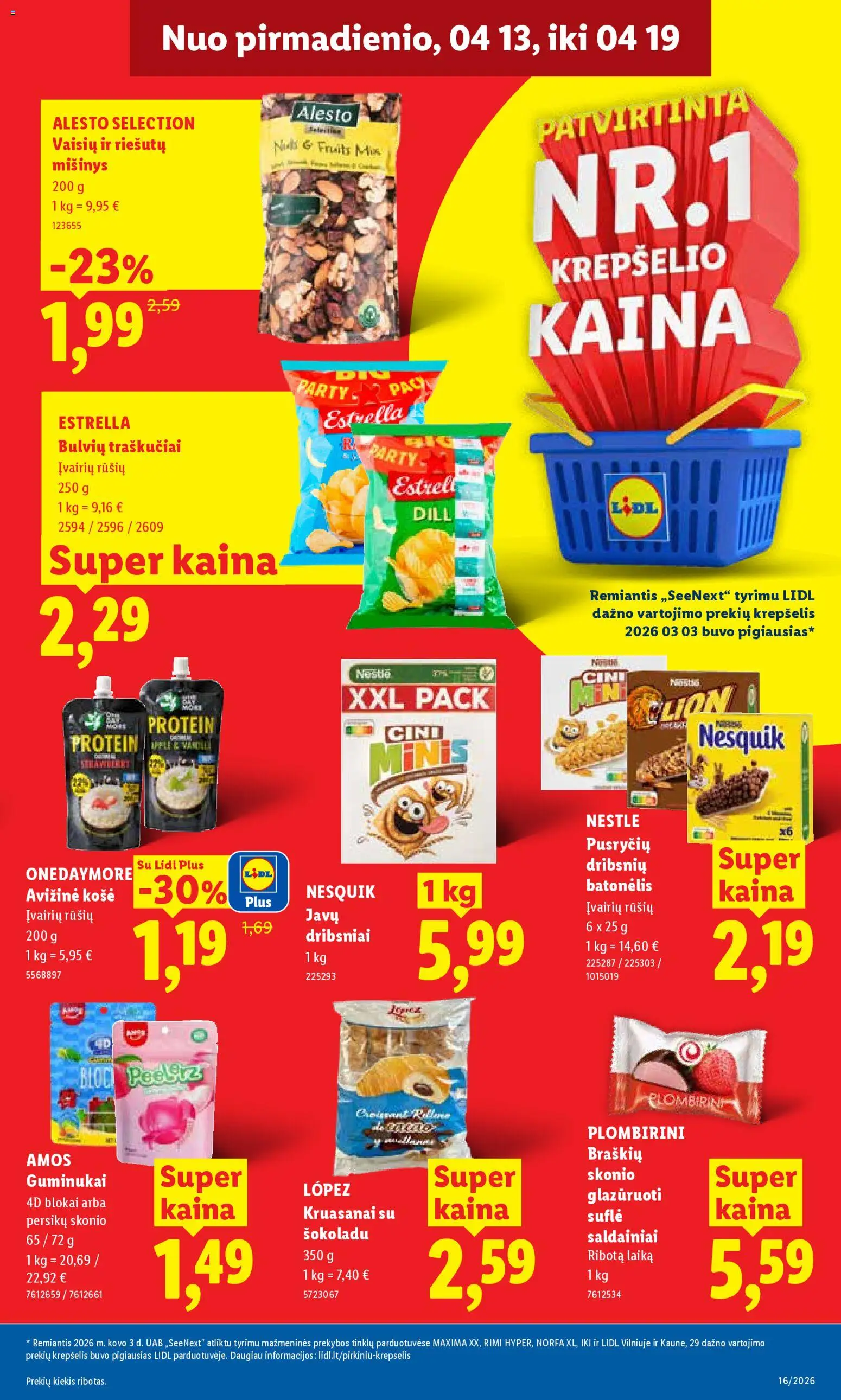 LIDL akcijos nuo 13.04.2026 | Puslapis: 17 | Prekių: Košė, Guminukai, Saldainiai, Dribsniai