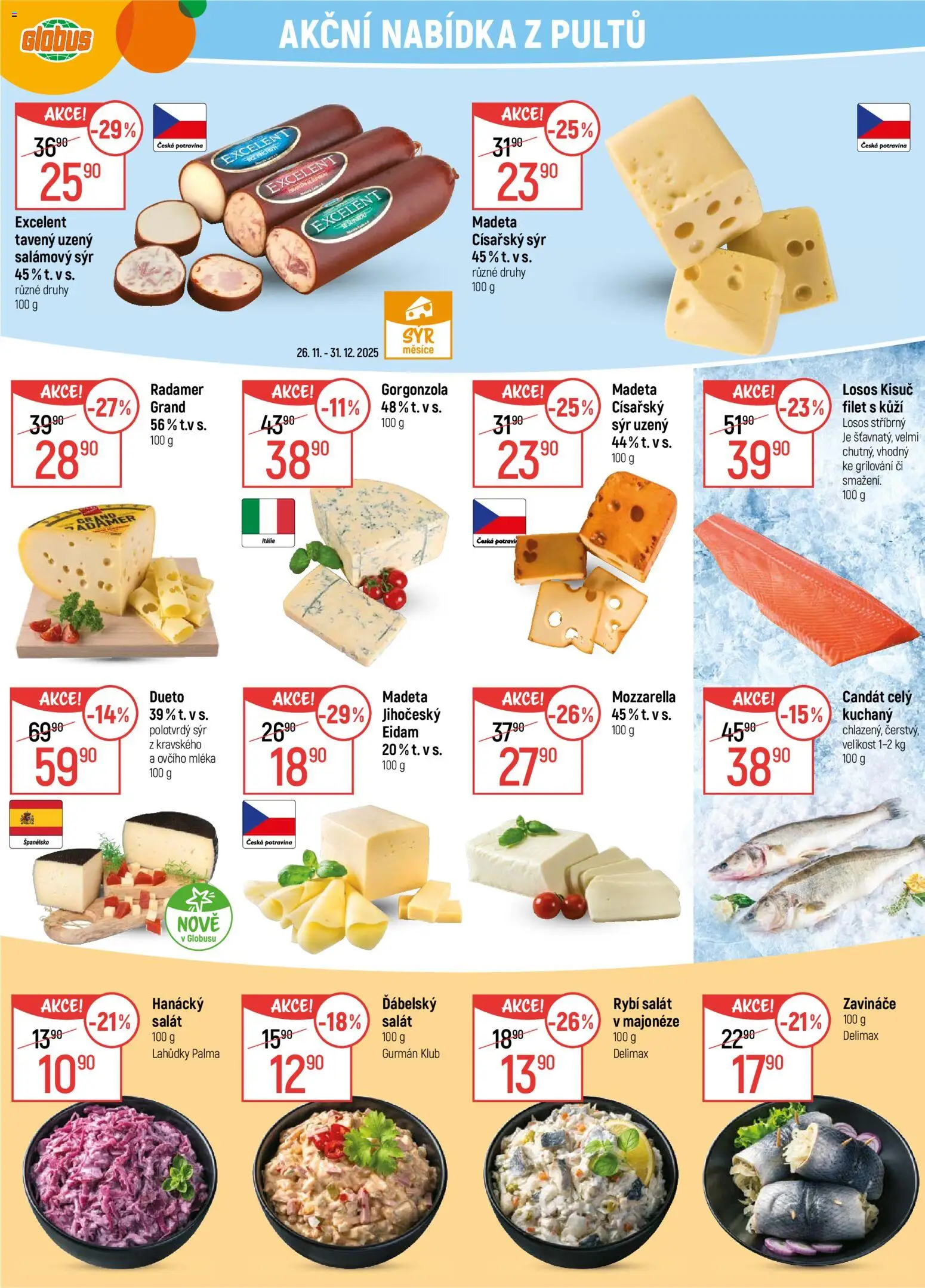 Globus leták - Karlovy Vary od 03.12.2025 | Strana: 9 | Produkty: Globus, Sýr, Losos, Mozzarella